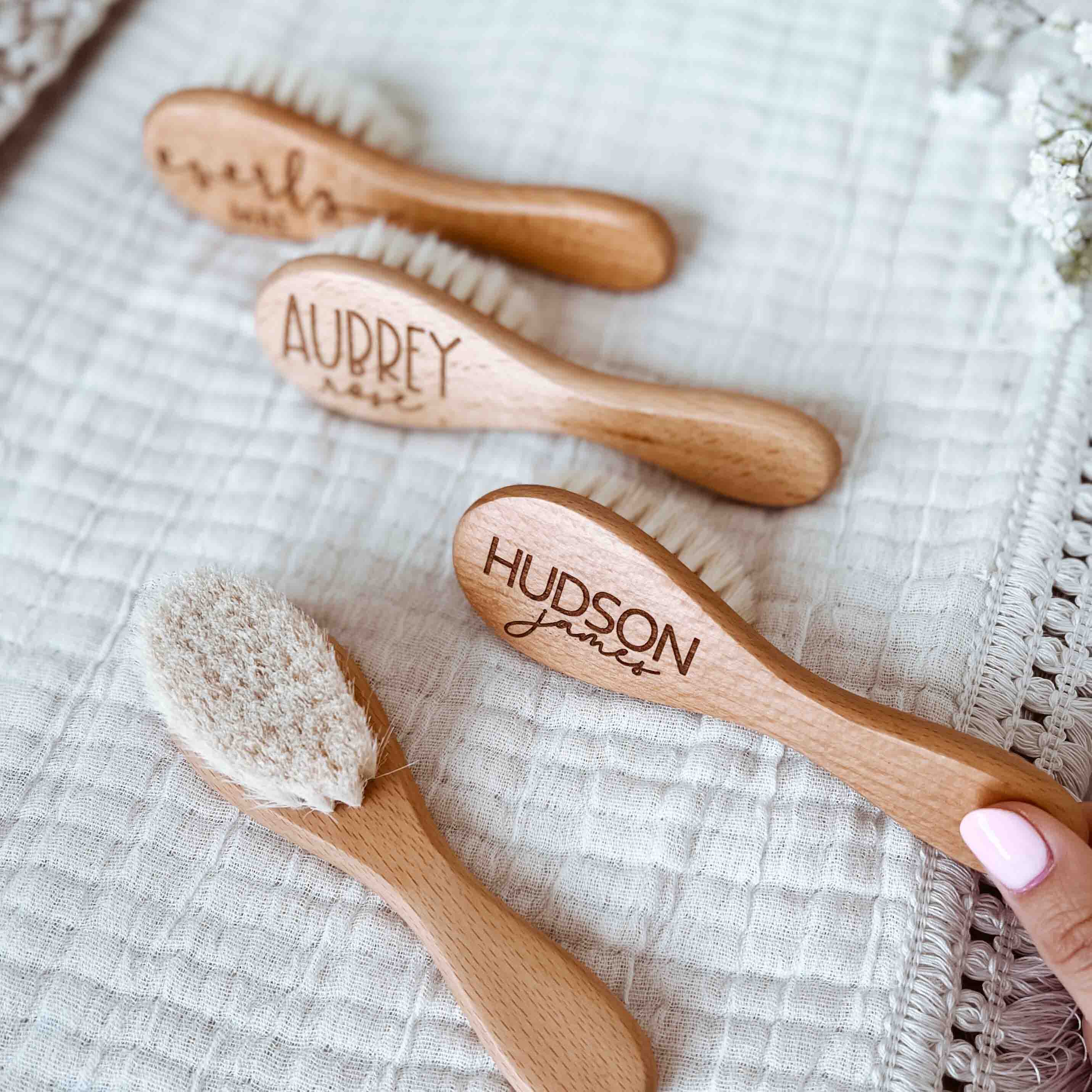 Personalized Wooden Baby Brush | Classic - Image 2