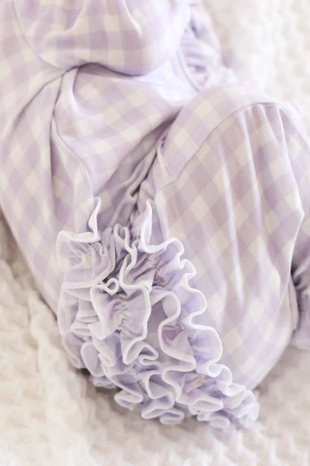 Peter Pan Collar Ruffle Zipper Footie - Image 11