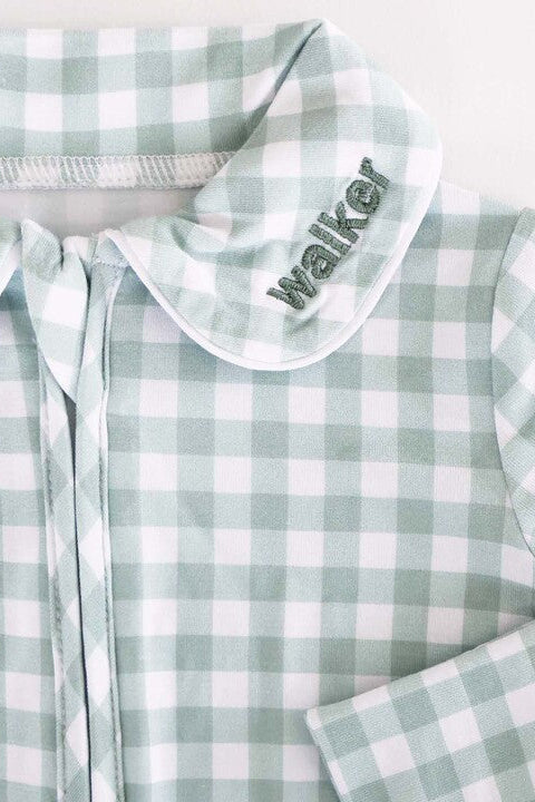 Peter Pan Collar Zipper Footie - Image 20