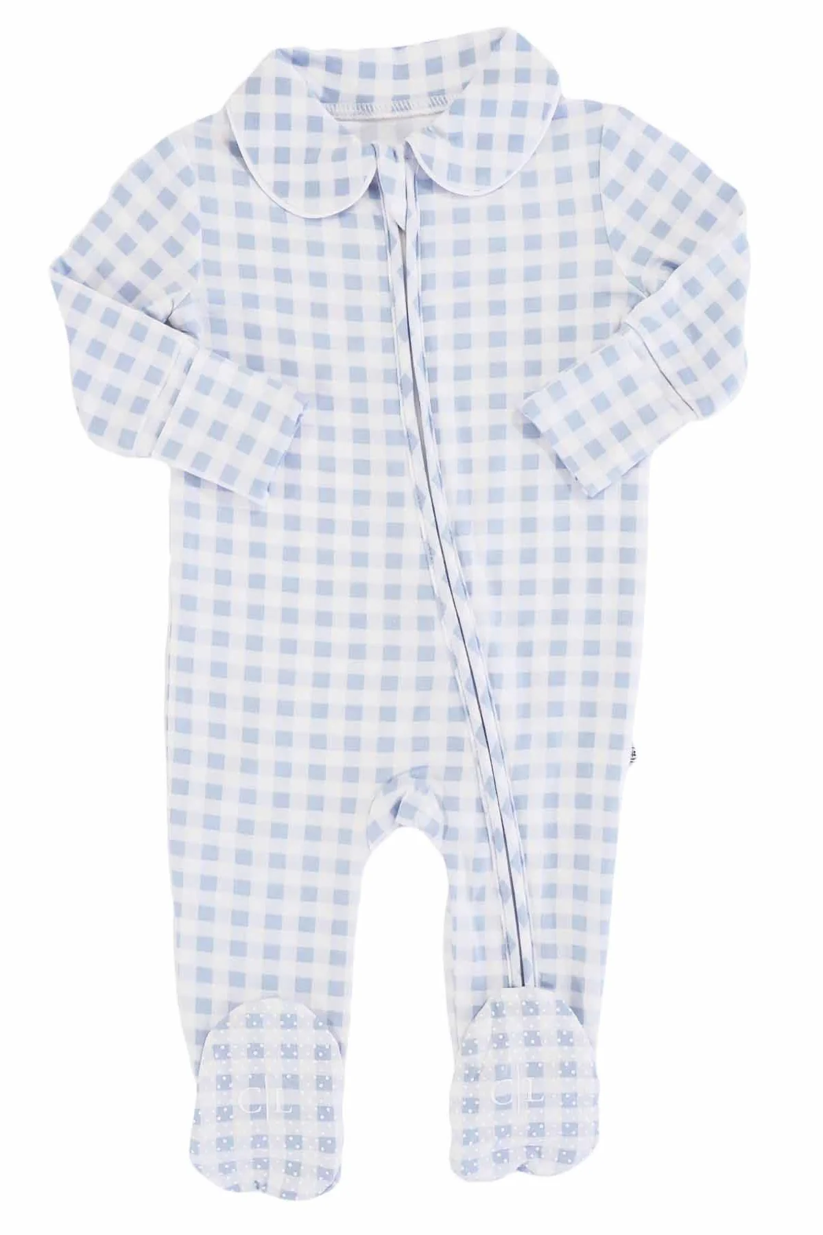 Peter Pan Collar Zipper Footie - Image 4
