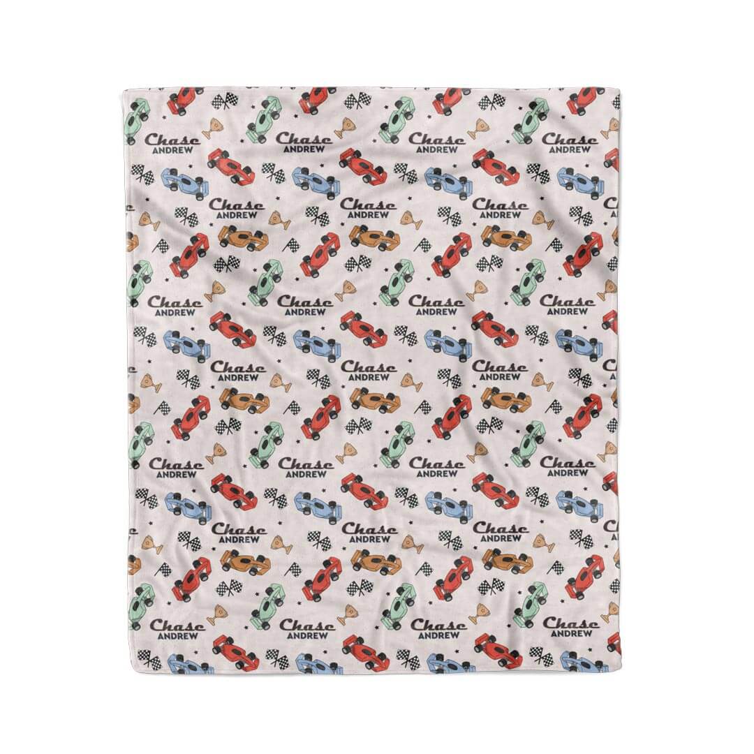 Pit Crew Personalized Kids Blanket - Image 3