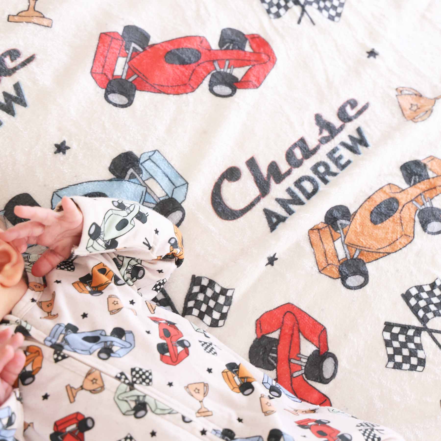 Pit Crew Personalized Kids Blanket - Image 4
