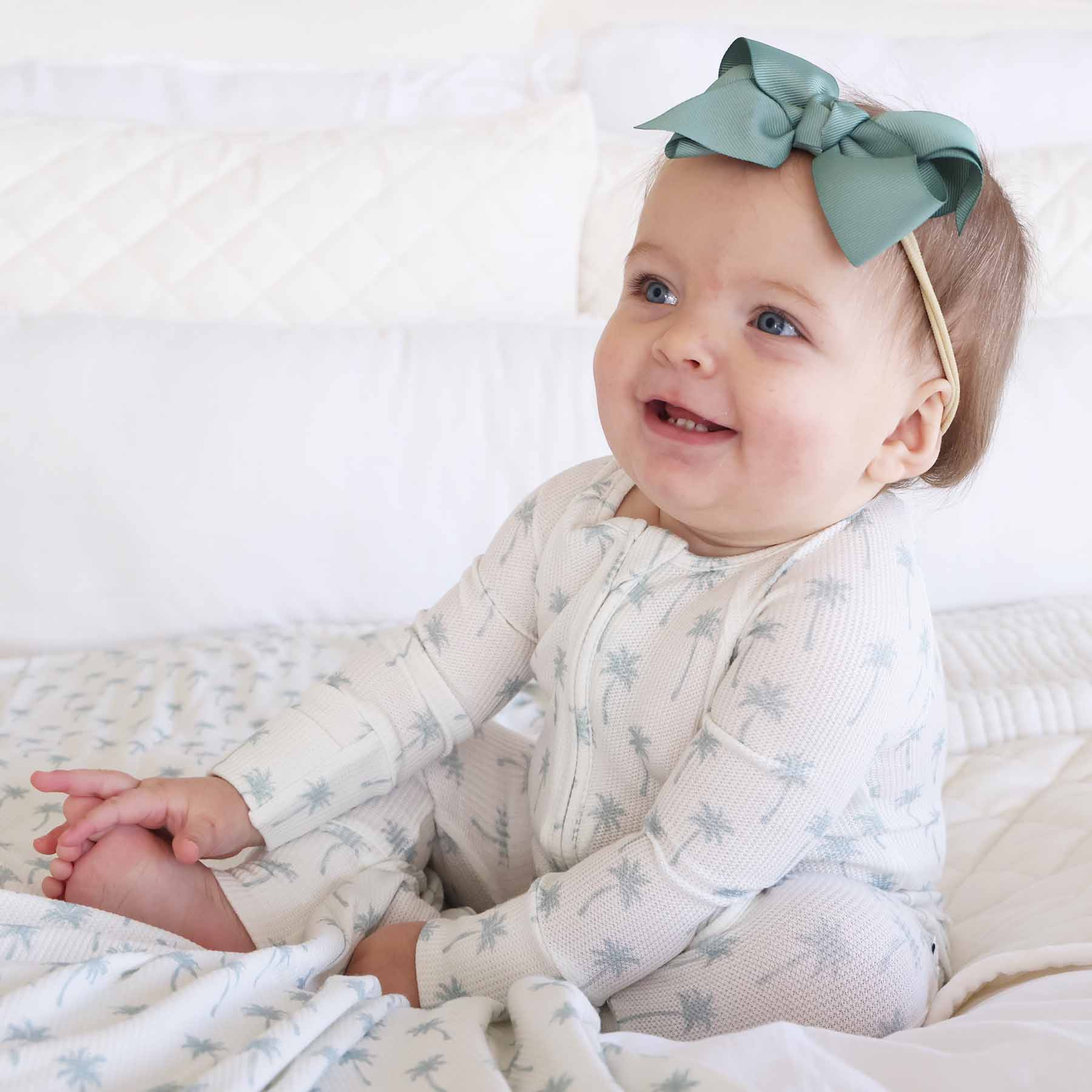 Preppy Palms Bamboo Waffle Convertible Zip Romper - Image 10