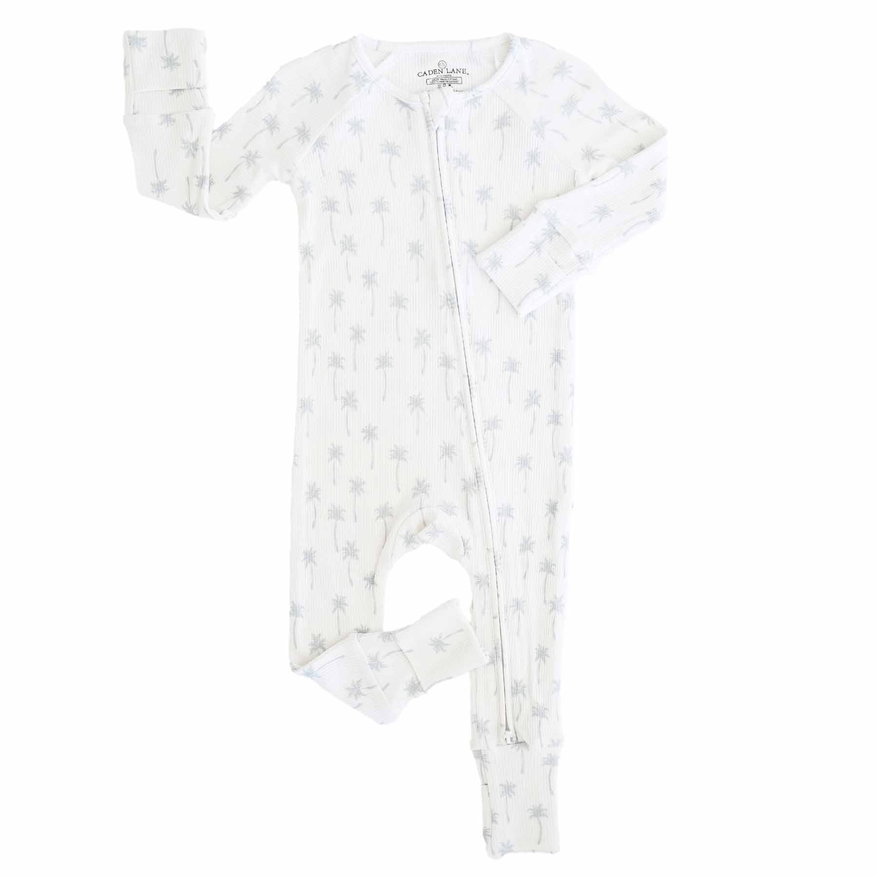 Preppy Palms Bamboo Waffle Convertible Zip Romper - Image 7