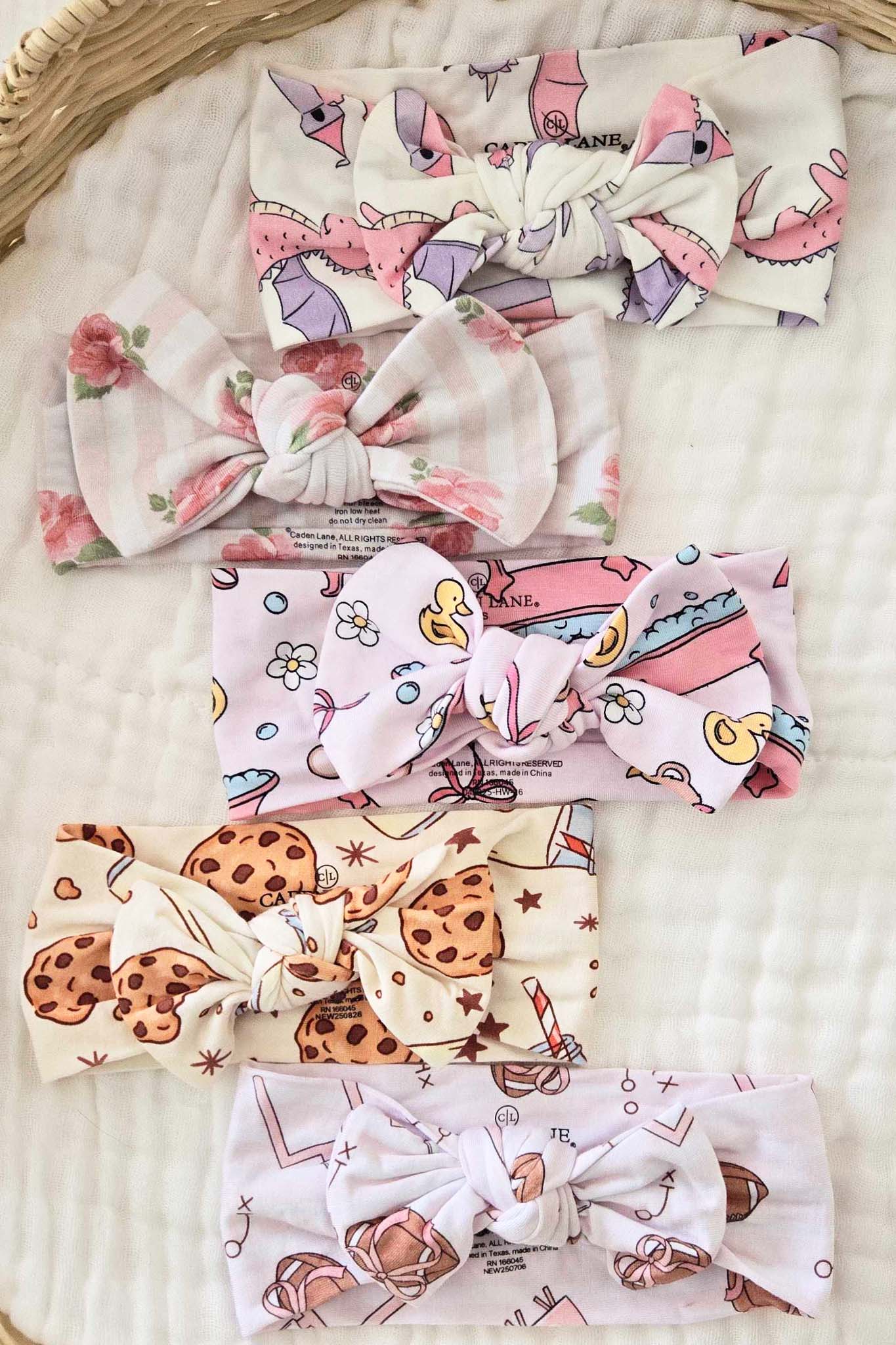 Printed Knit Large Bow Headwraps