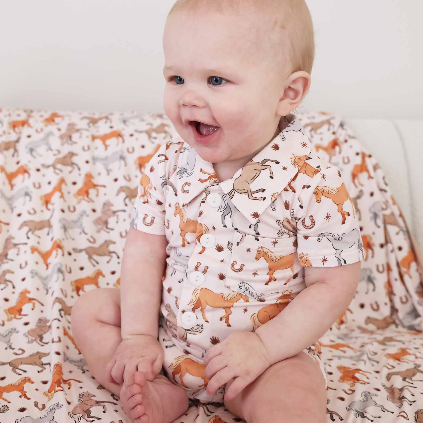 P's Ponies Button Romper - Image 6