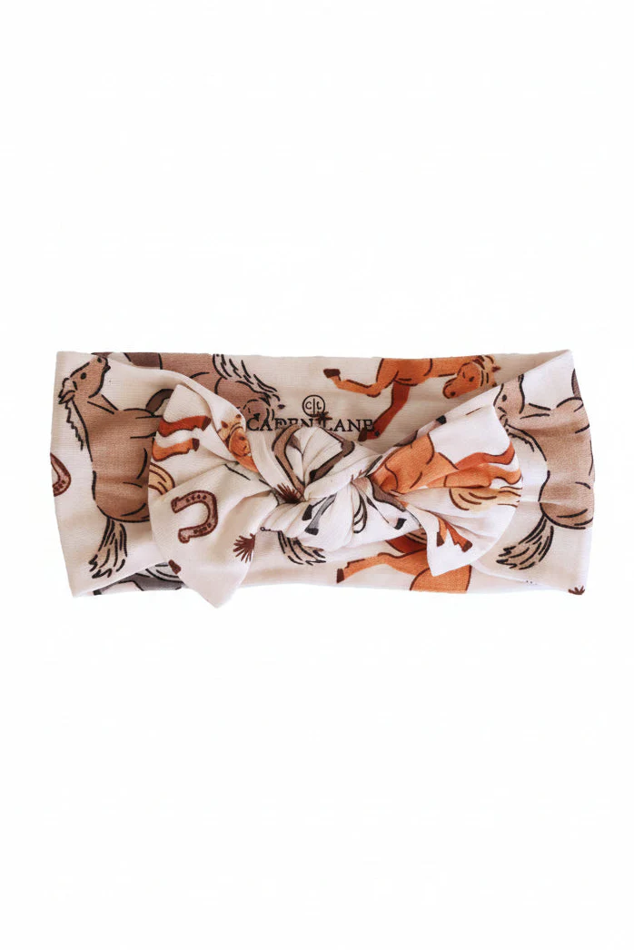 P's Ponies Knit Large Bow Headwrap