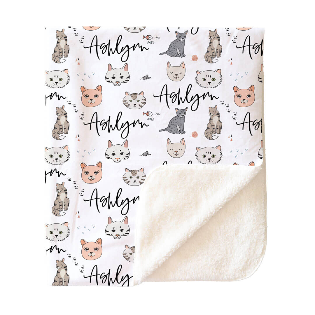 Purrdy Kittens Personalized Toddler Blanket - Image 3