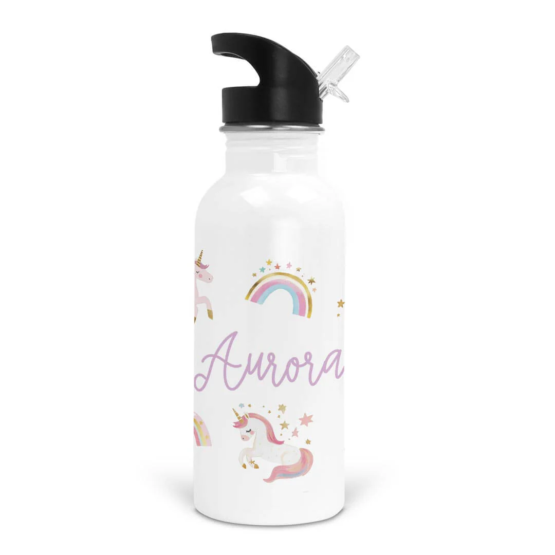 Rainbow Magic Personalized Kids Water Bottle