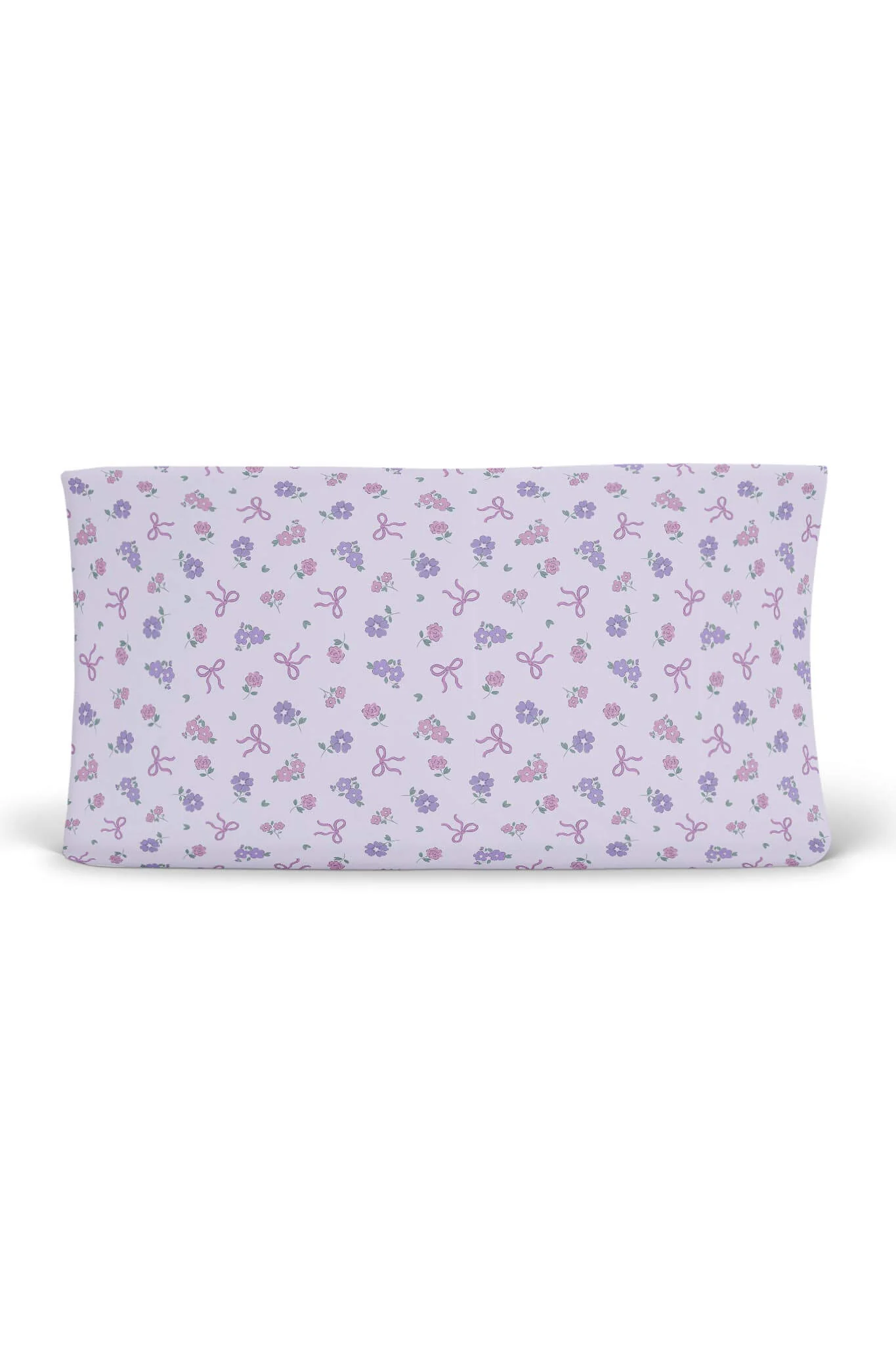 Ribbon & Roses Changing Pad Cover | Purple