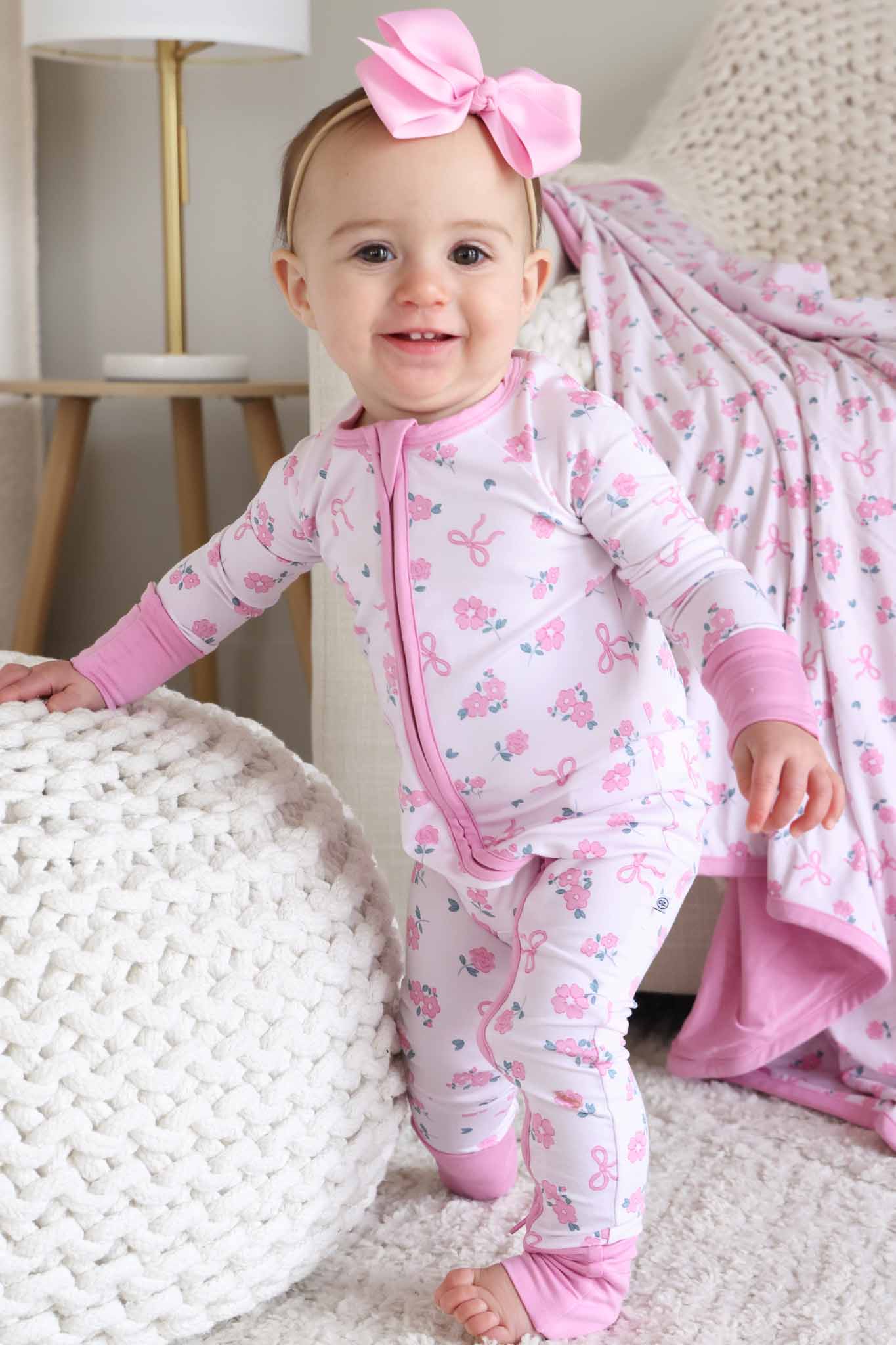 Ribbon & Roses Convertible Zip Romper | Pink - Image 4