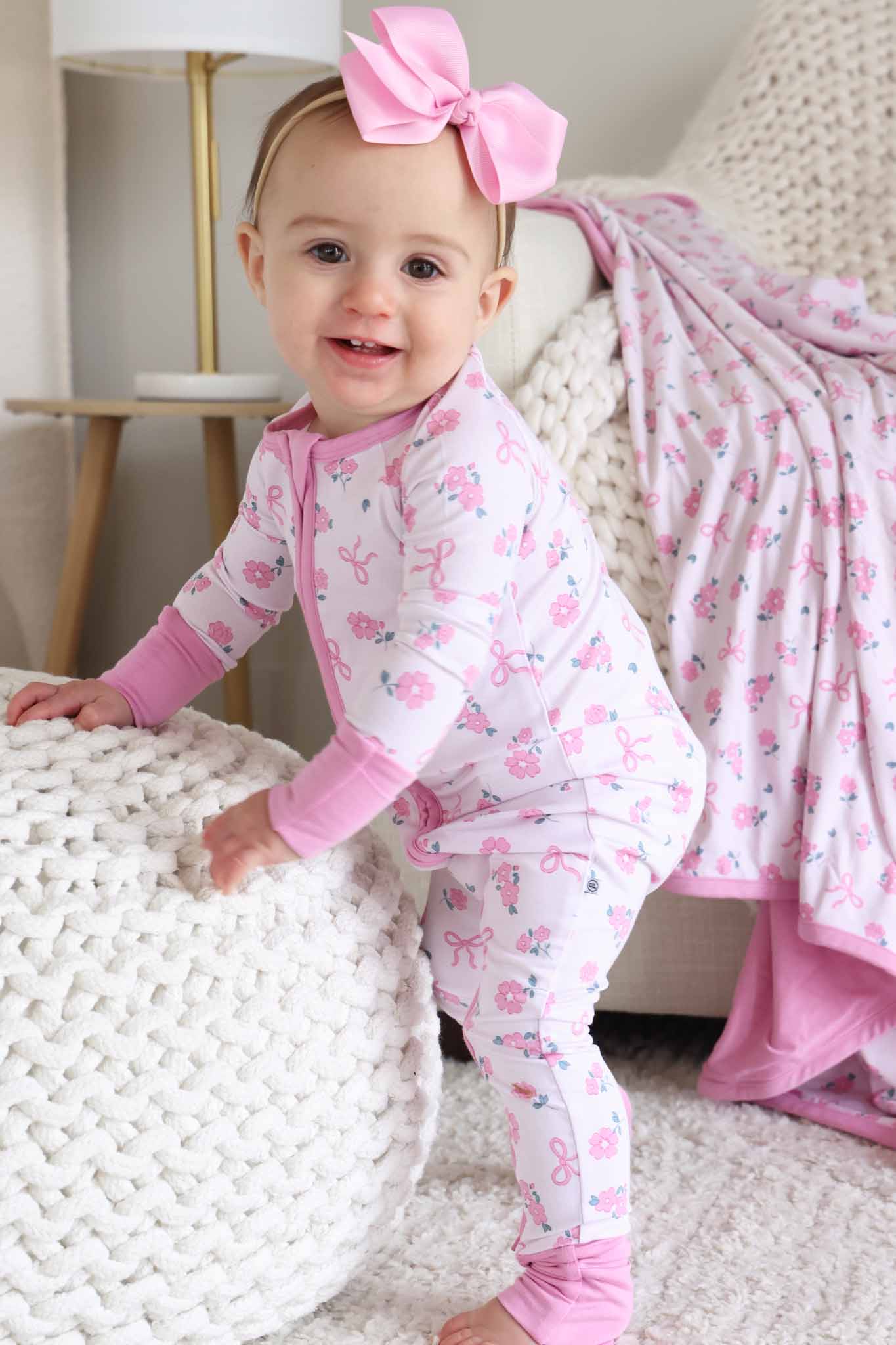 Ribbon & Roses Convertible Zip Romper | Pink - Image 8