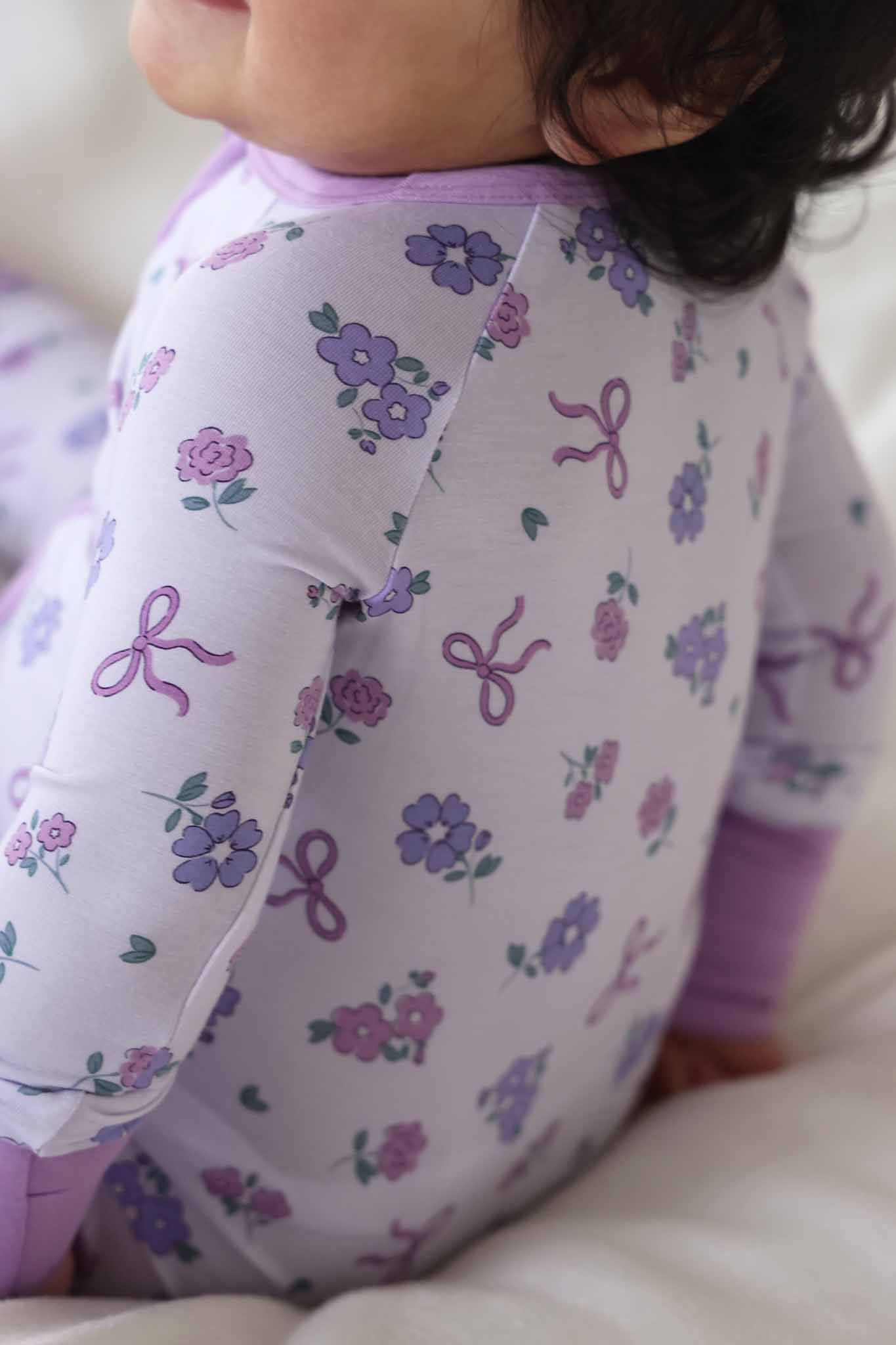 Ribbon & Roses Convertible Zip Romper | Purple - Image 5