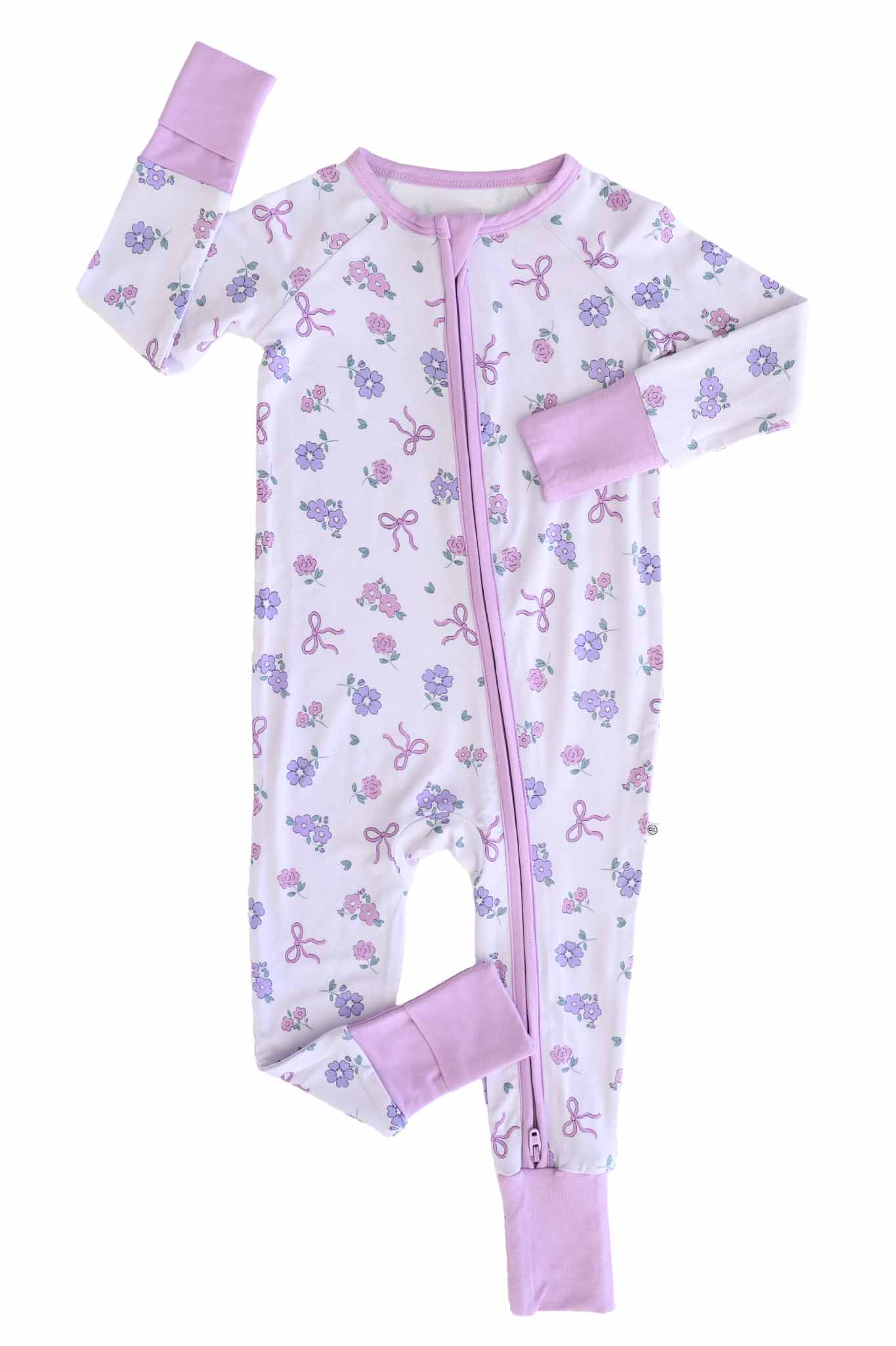 Ribbon & Roses Convertible Zip Romper | Purple - Image 6