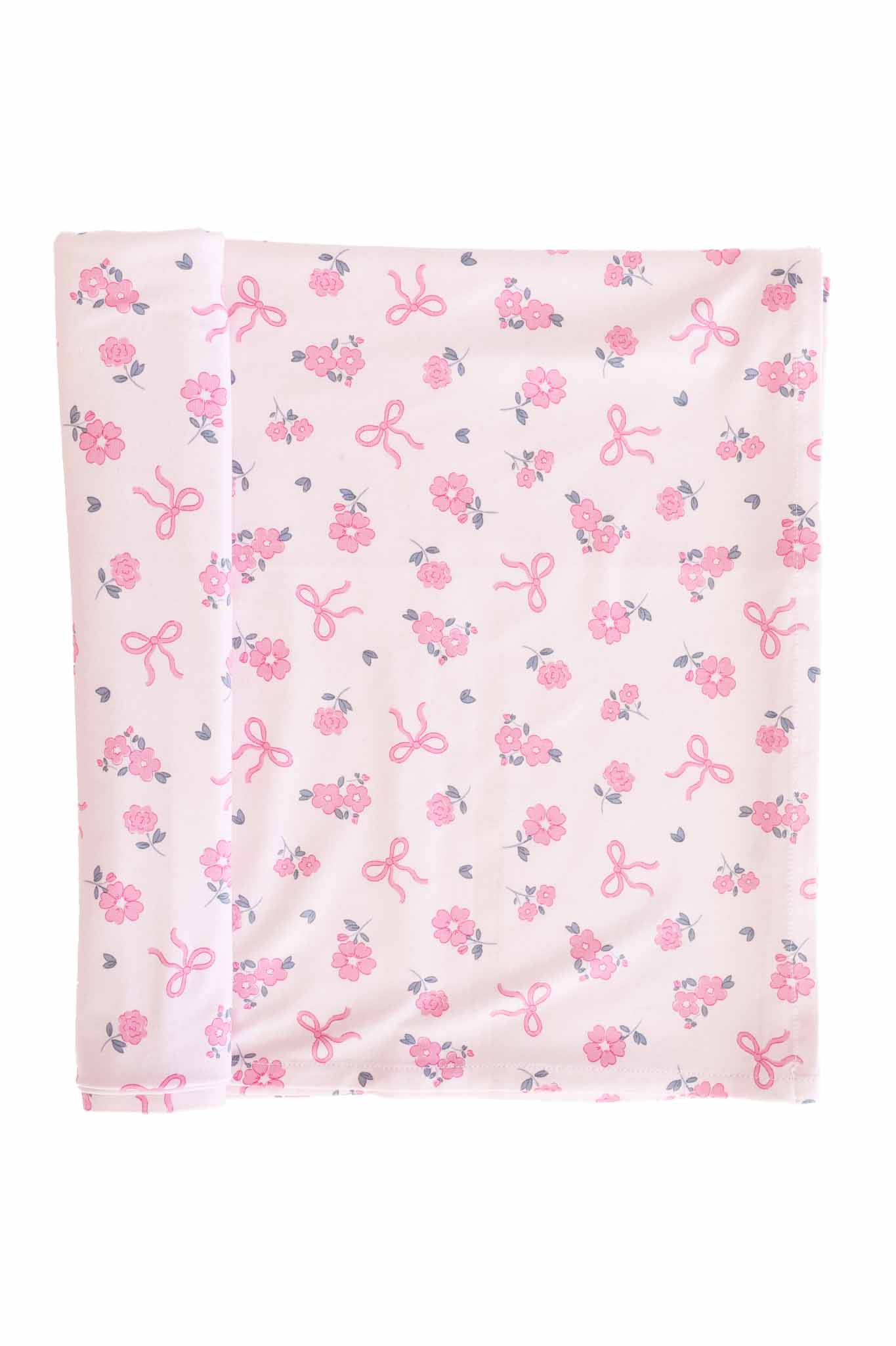 Ribbon & Roses Oversized Swaddle Blanket | Pink - Image 2