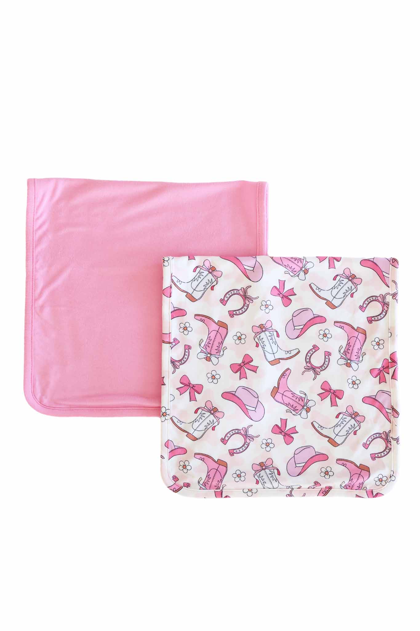 Rodeo Dreams 2pc Burp Cloth Set | Pink