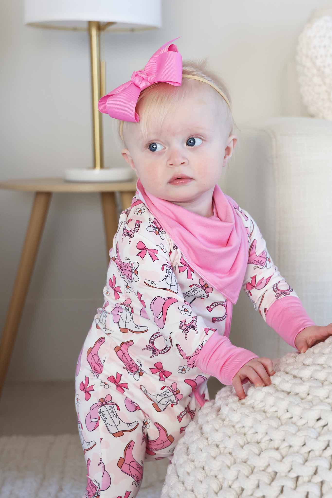 Rodeo Dreams 2pc Bandana Bibs | Pink - Image 3