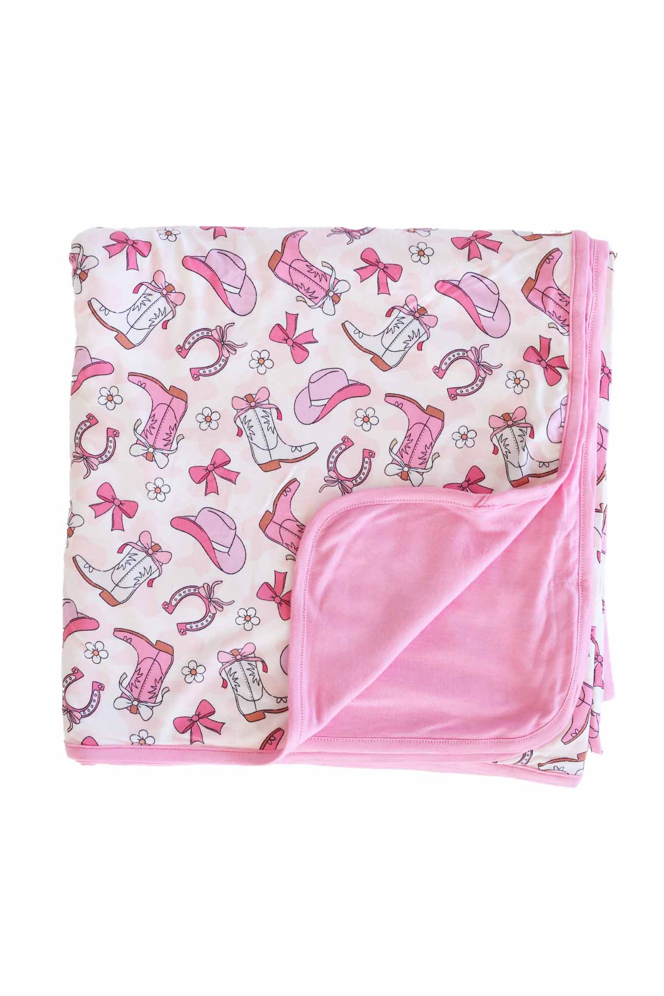 Rodeo Dreams Double Sided Bamboo Blanket | Pink - Image 2