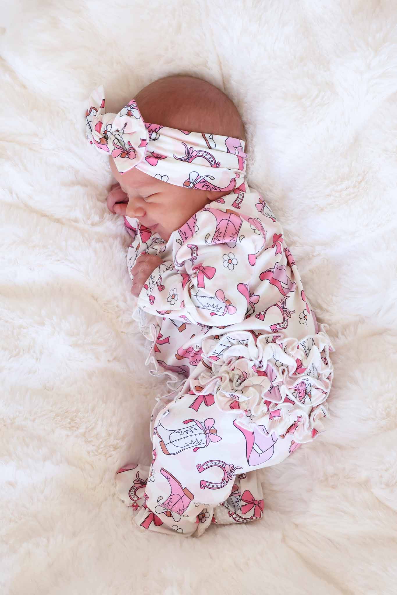 Rodeo Dreams Knit Large Bow Headwrap | Pink - Image 4