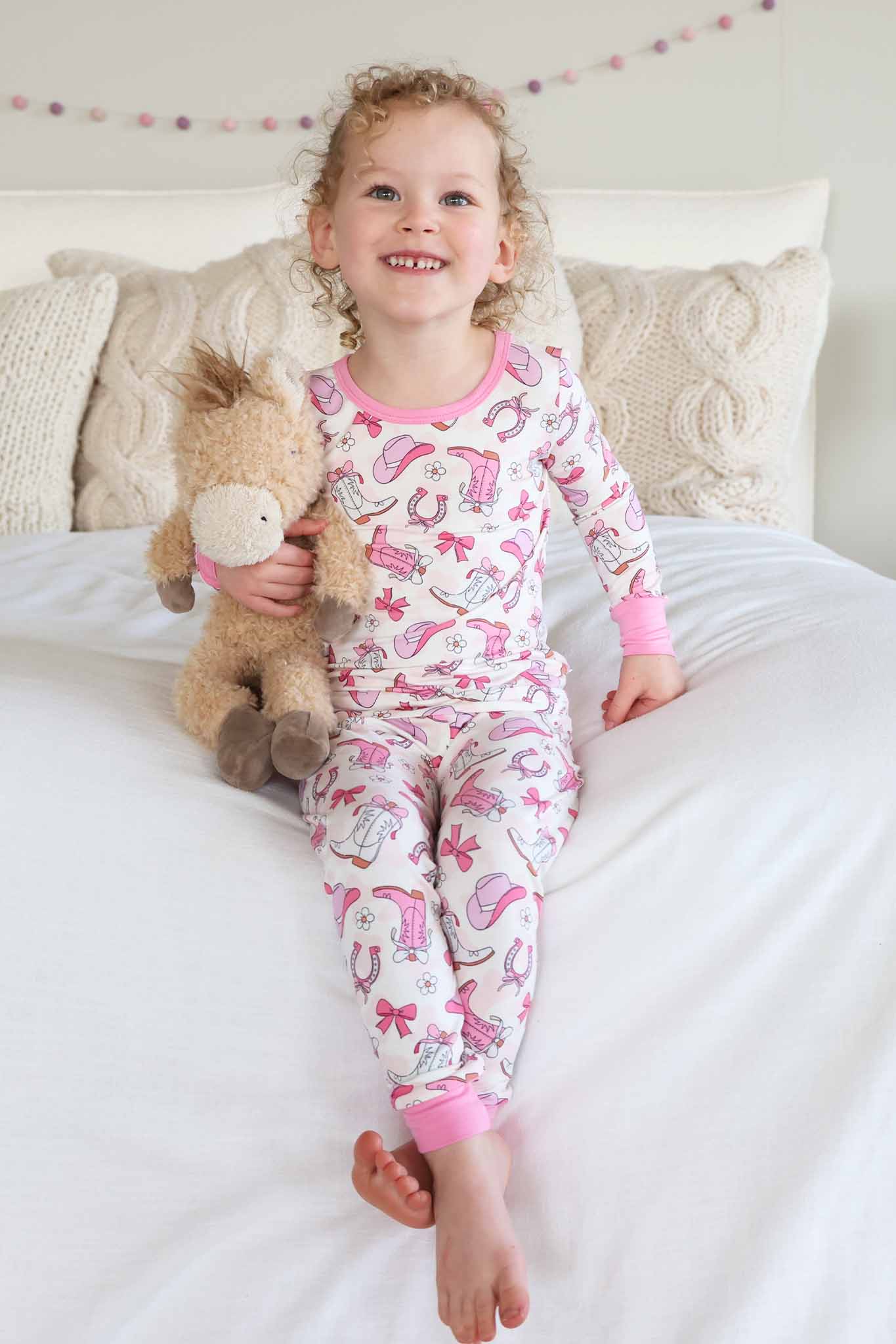 Rodeo Dreams Two Piece Pajama Set | Pink - Image 3