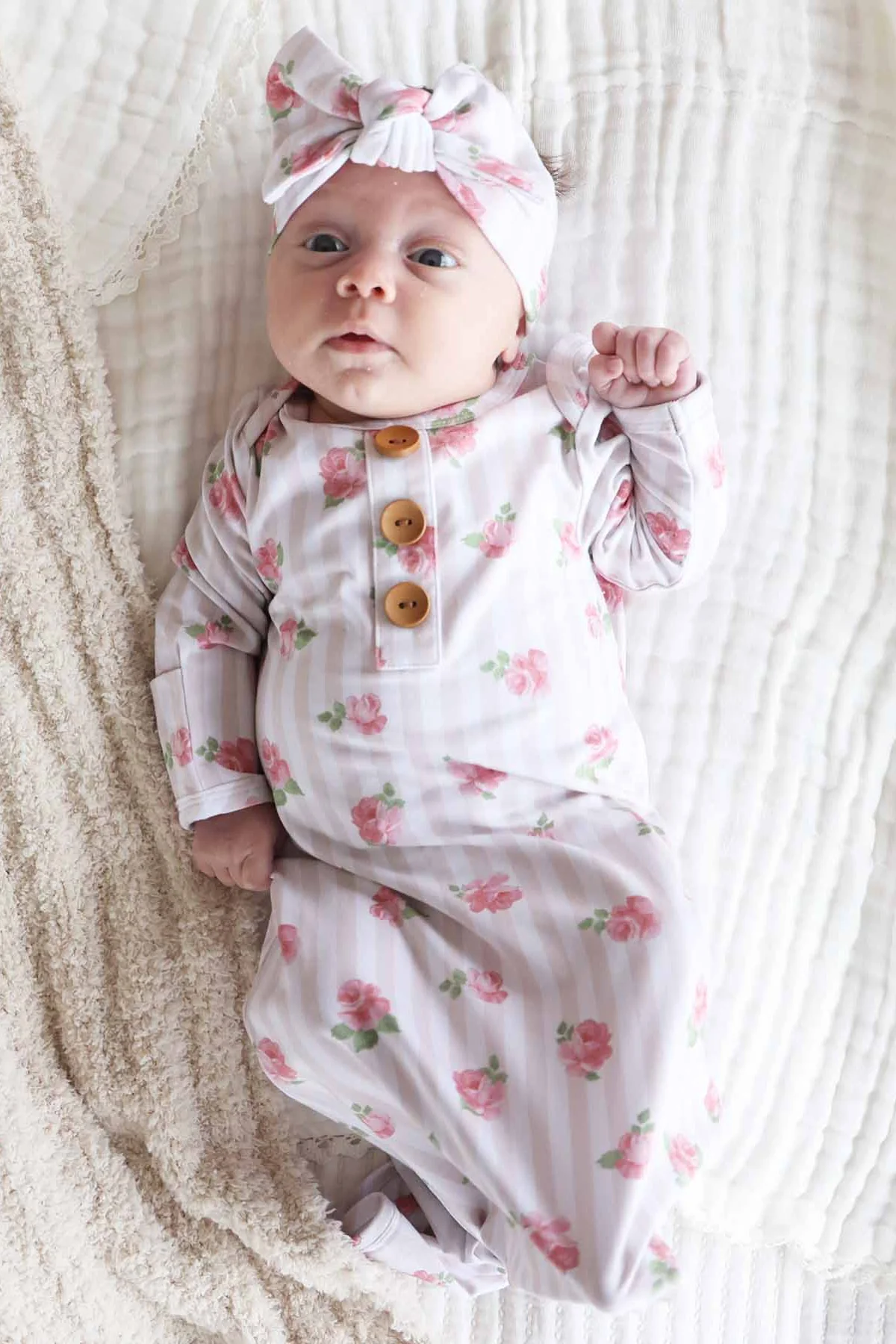 Rosy & Cozy Knit Large Bow Headwrap - Image 2