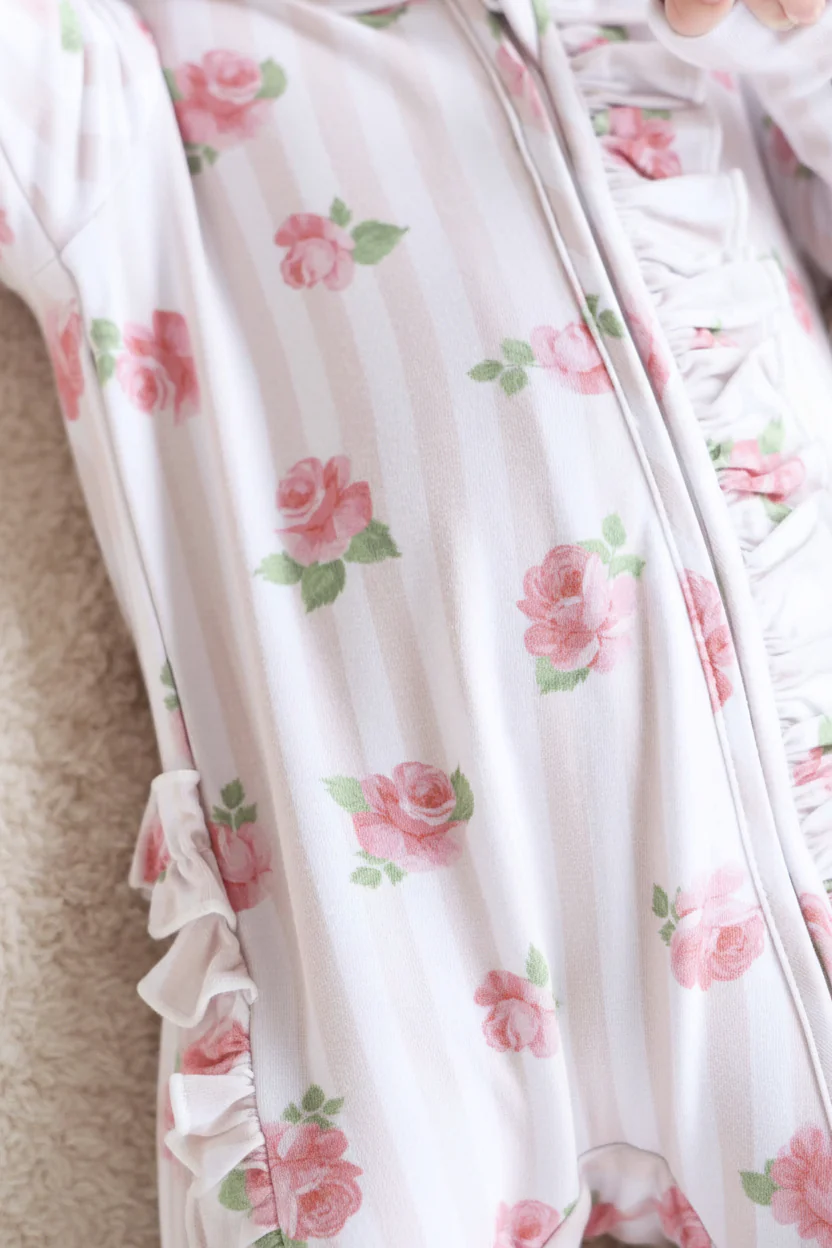 Rosy & Cozy Ruffle Zipper Footie - Image 10