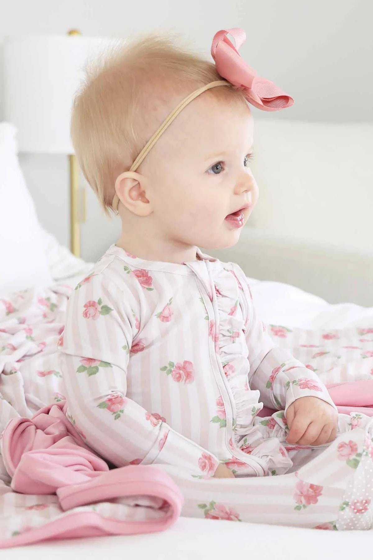 Rosy & Cozy Ruffle Zipper Footie - Image 15