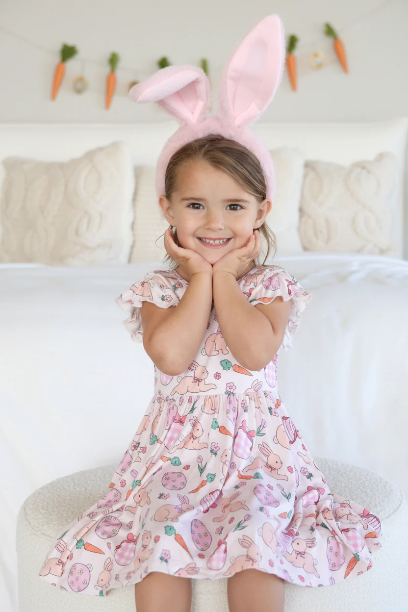 Ruffle Twirl Dress | Hoppy Spring Pink