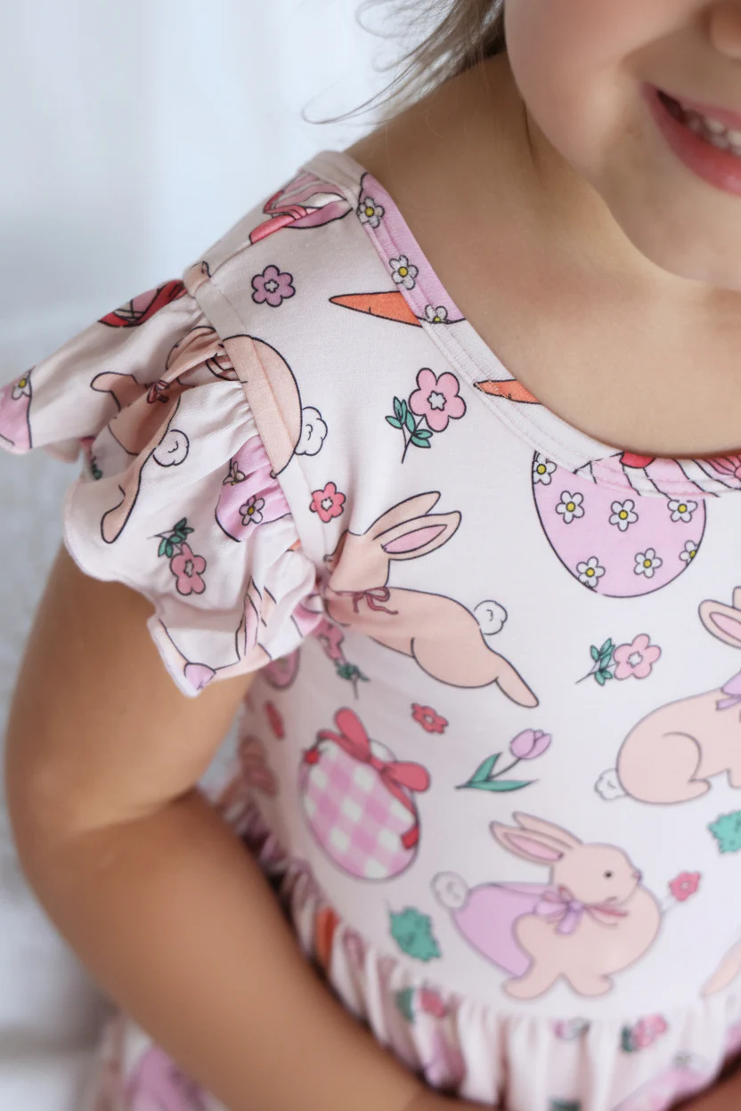 Ruffle Twirl Dress | Hoppy Spring Pink - Image 5