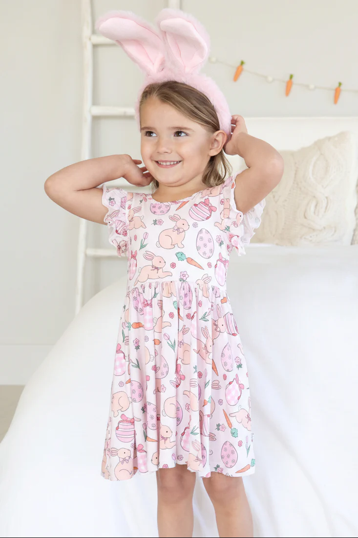 Ruffle Twirl Dress | Hoppy Spring Pink - Image 9