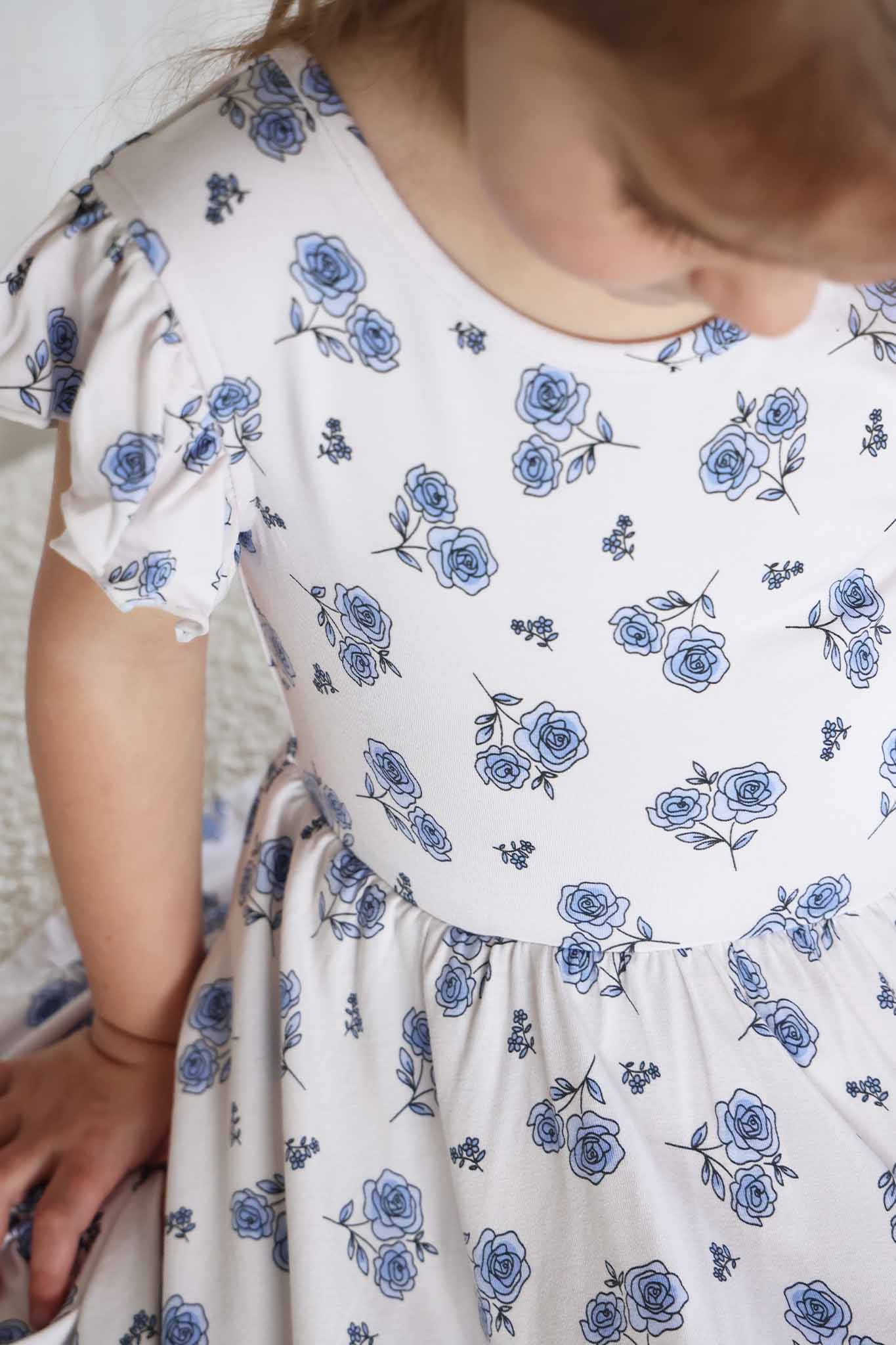 Ruffle Twirl Dress | Sapphire Garden - Image 11