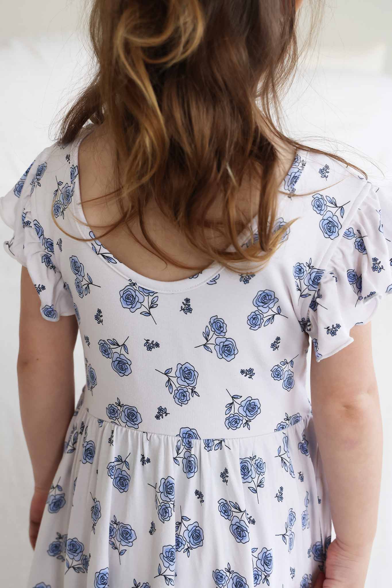 Ruffle Twirl Dress | Sapphire Garden - Image 3