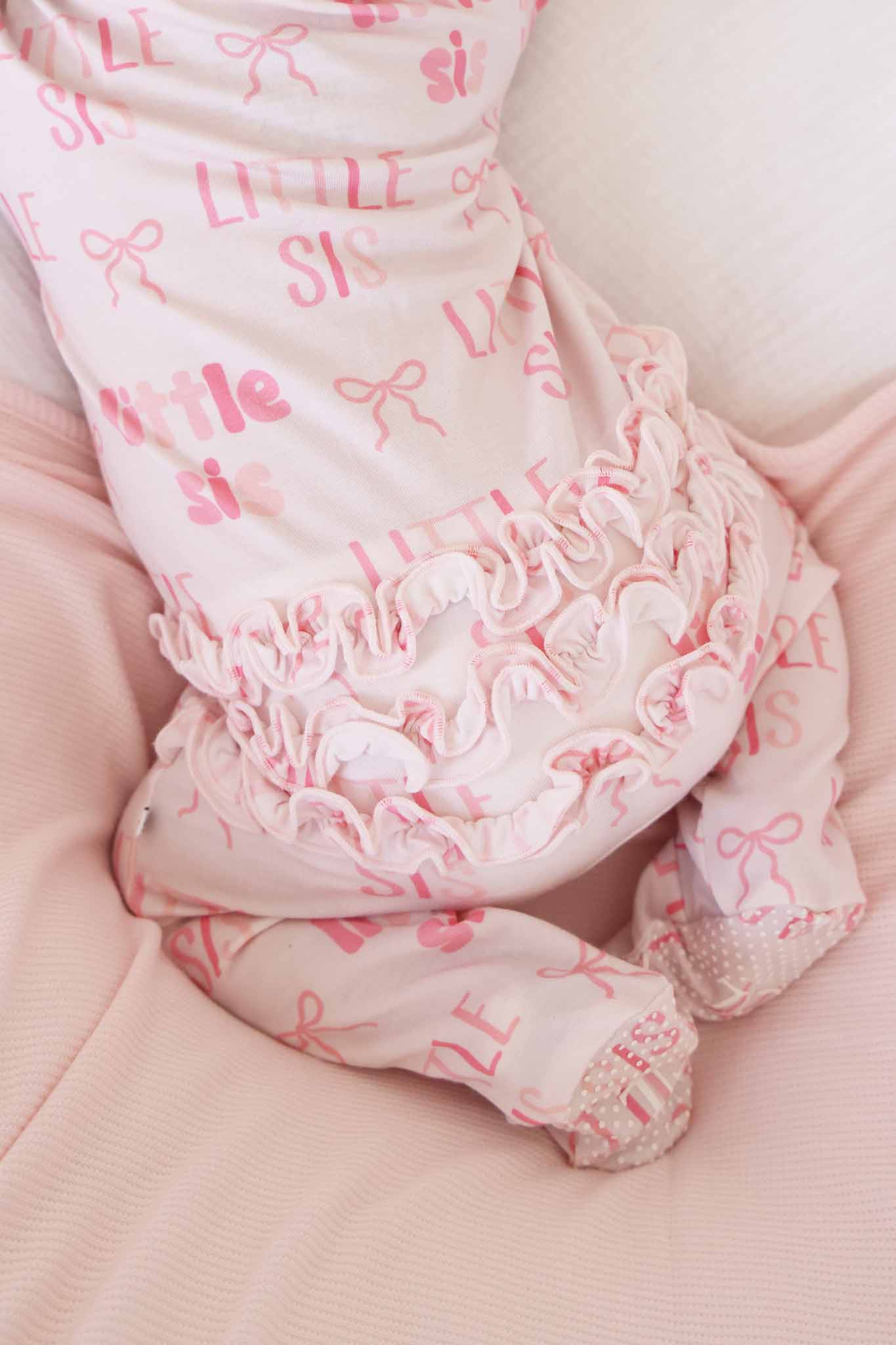 Ruffle Zipper Footie | Little Sis - Image 4