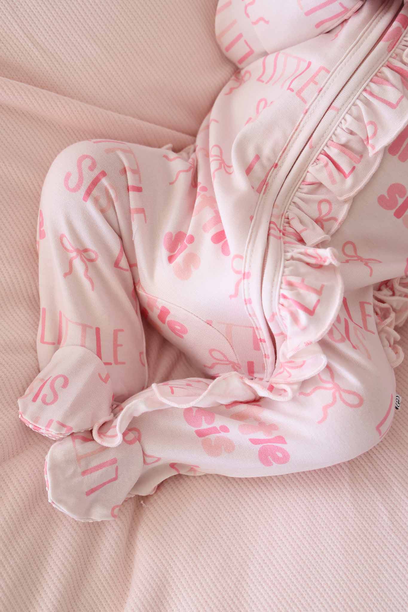 Ruffle Zipper Footie | Little Sis - Image 9