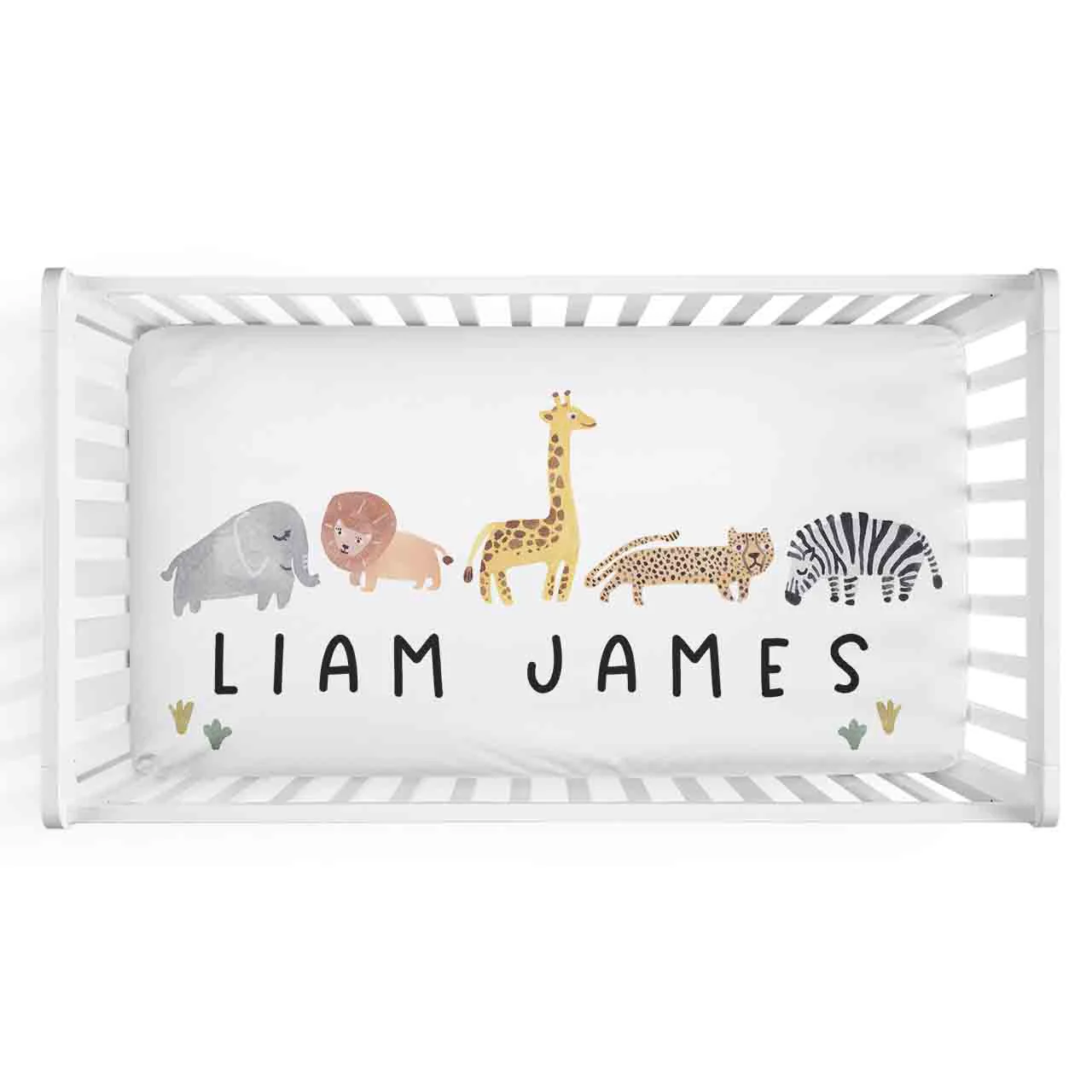 Safari Party Personalized Crib Sheet - Image 2