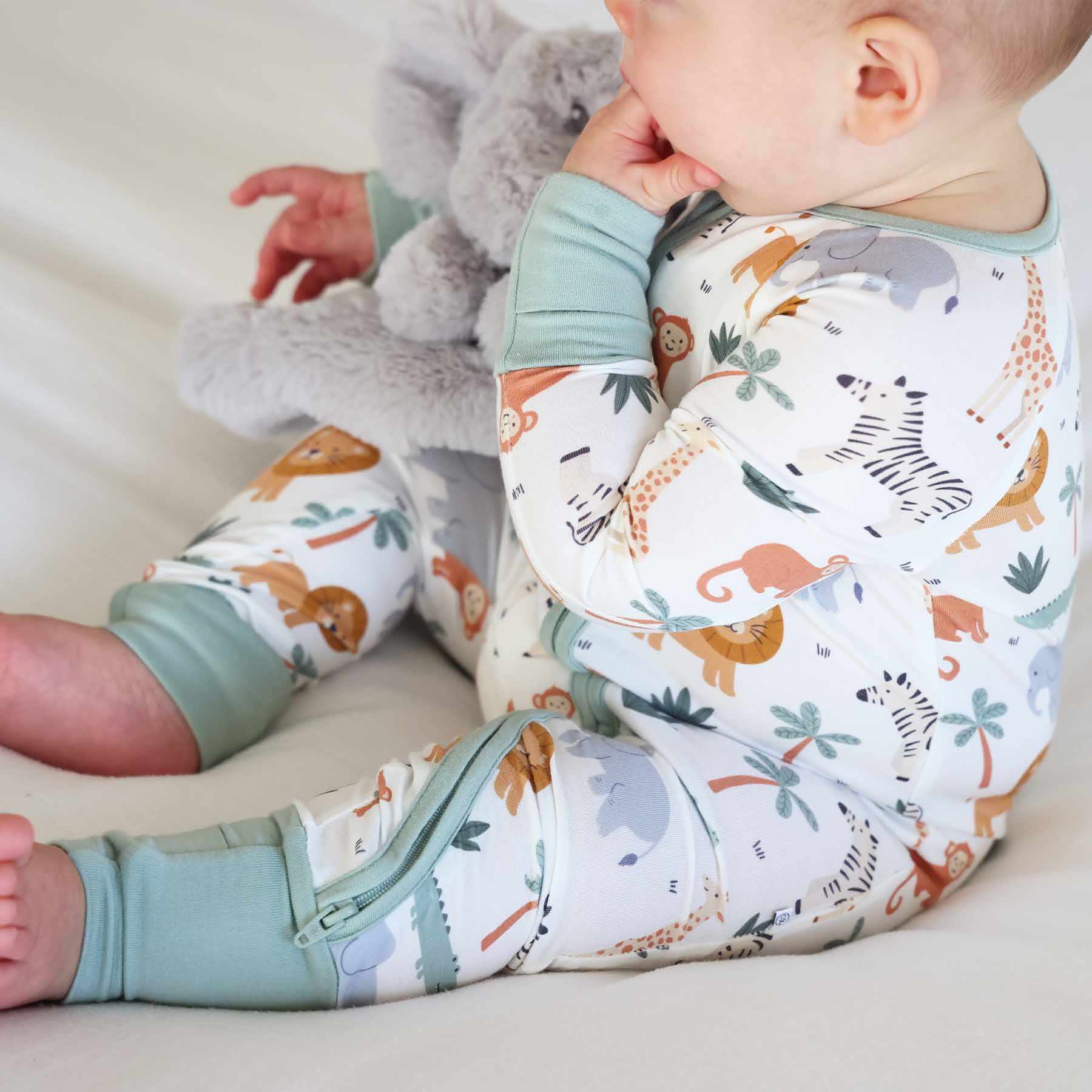Safari Snuggles Convertible Zip Romper - Image 12