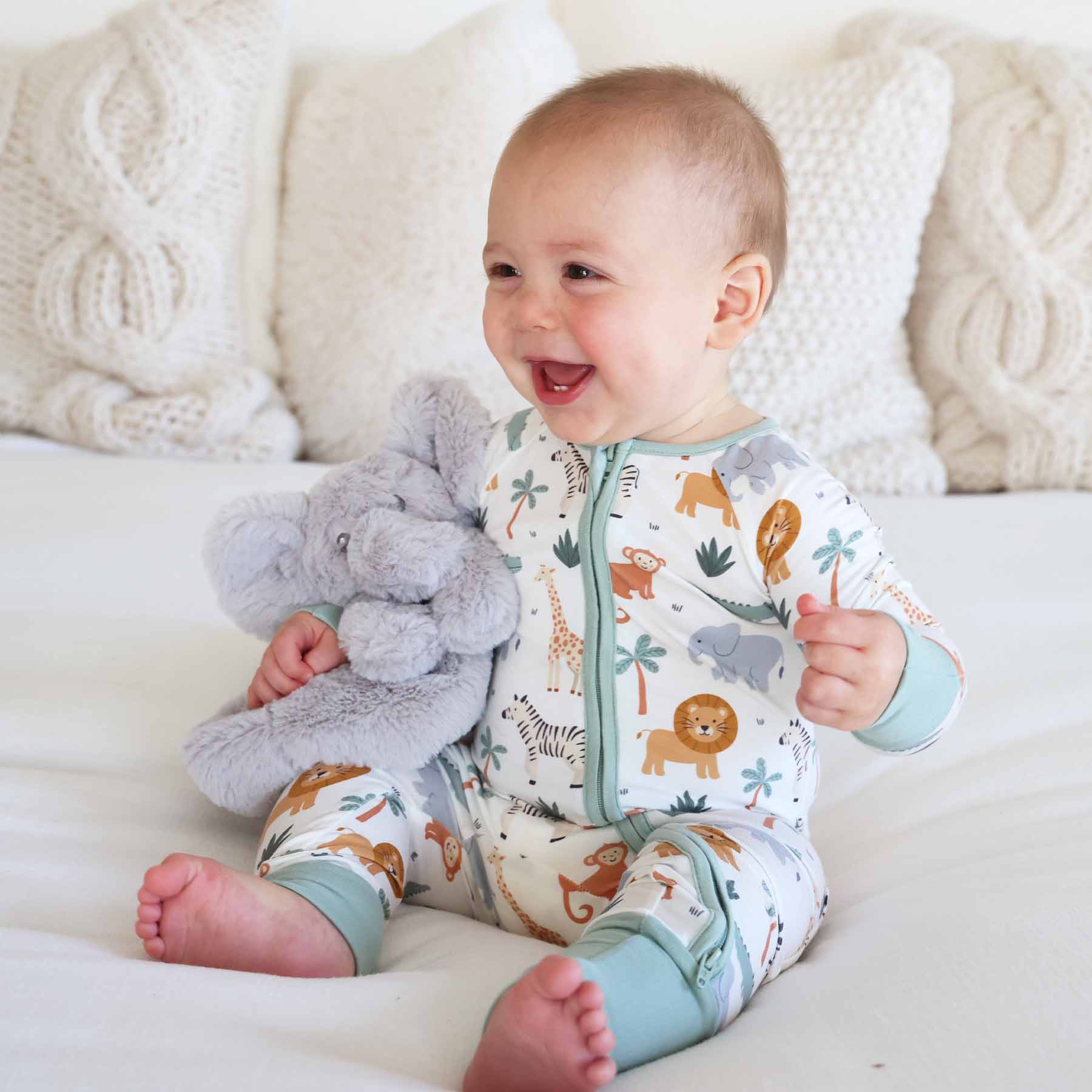 Safari Snuggles Convertible Zip Romper - Image 13