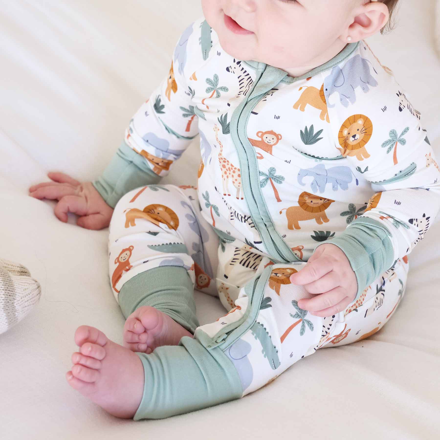 Safari Snuggles Convertible Zip Romper - Image 14