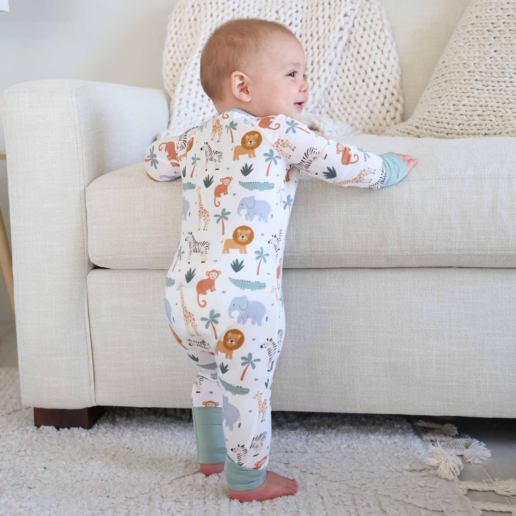 Safari Snuggles Convertible Zip Romper - Image 4