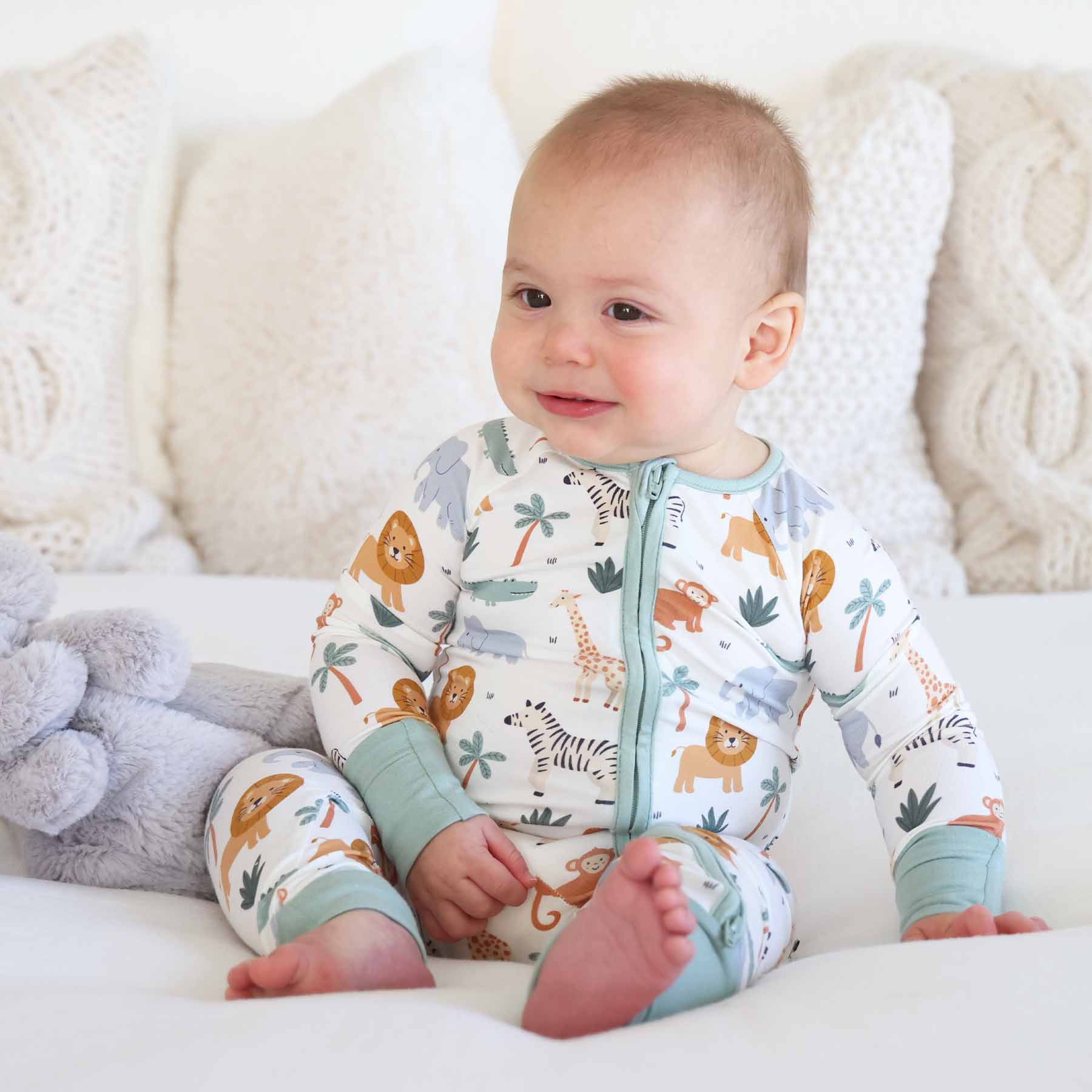 Safari Snuggles Convertible Zip Romper - Image 5