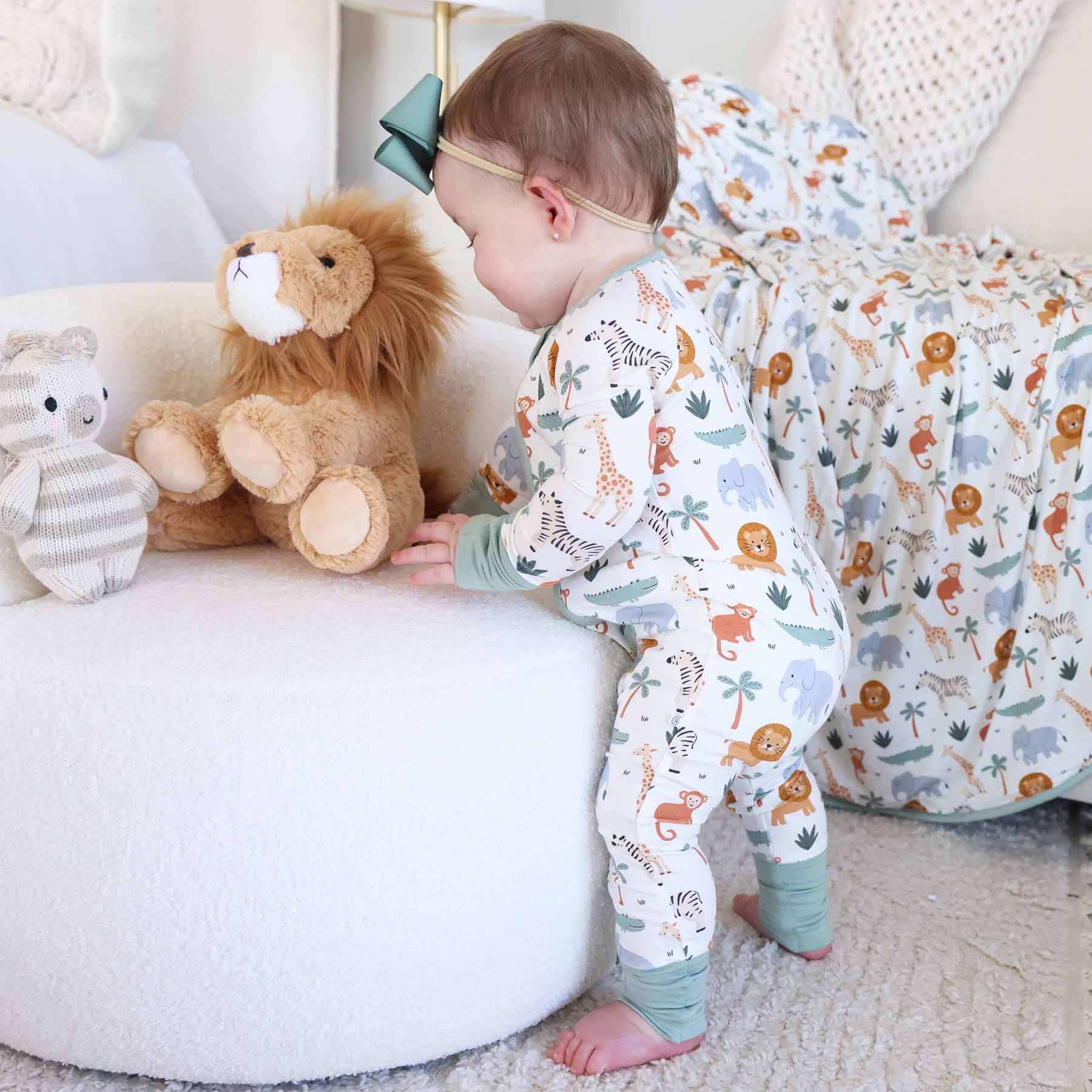 Safari Snuggles Convertible Zip Romper - Image 9