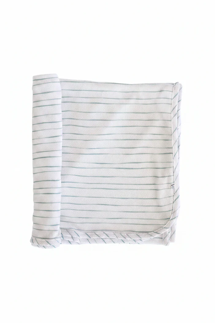 Sage's Stripes Bamboo Waffle Oversized Swaddle Blanket - Image 2
