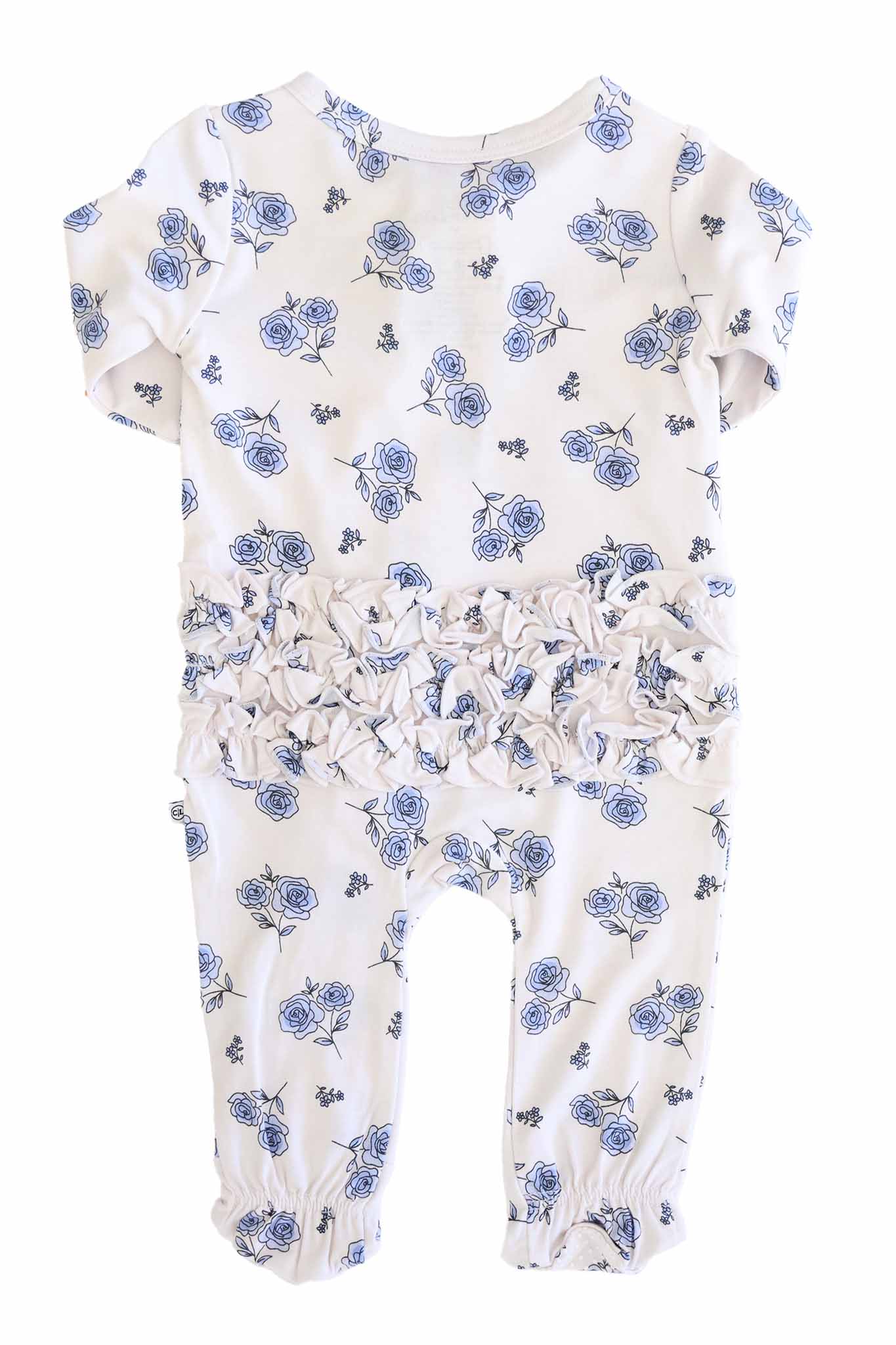 Sapphire Garden Ruffle Zipper Footie - Image 5