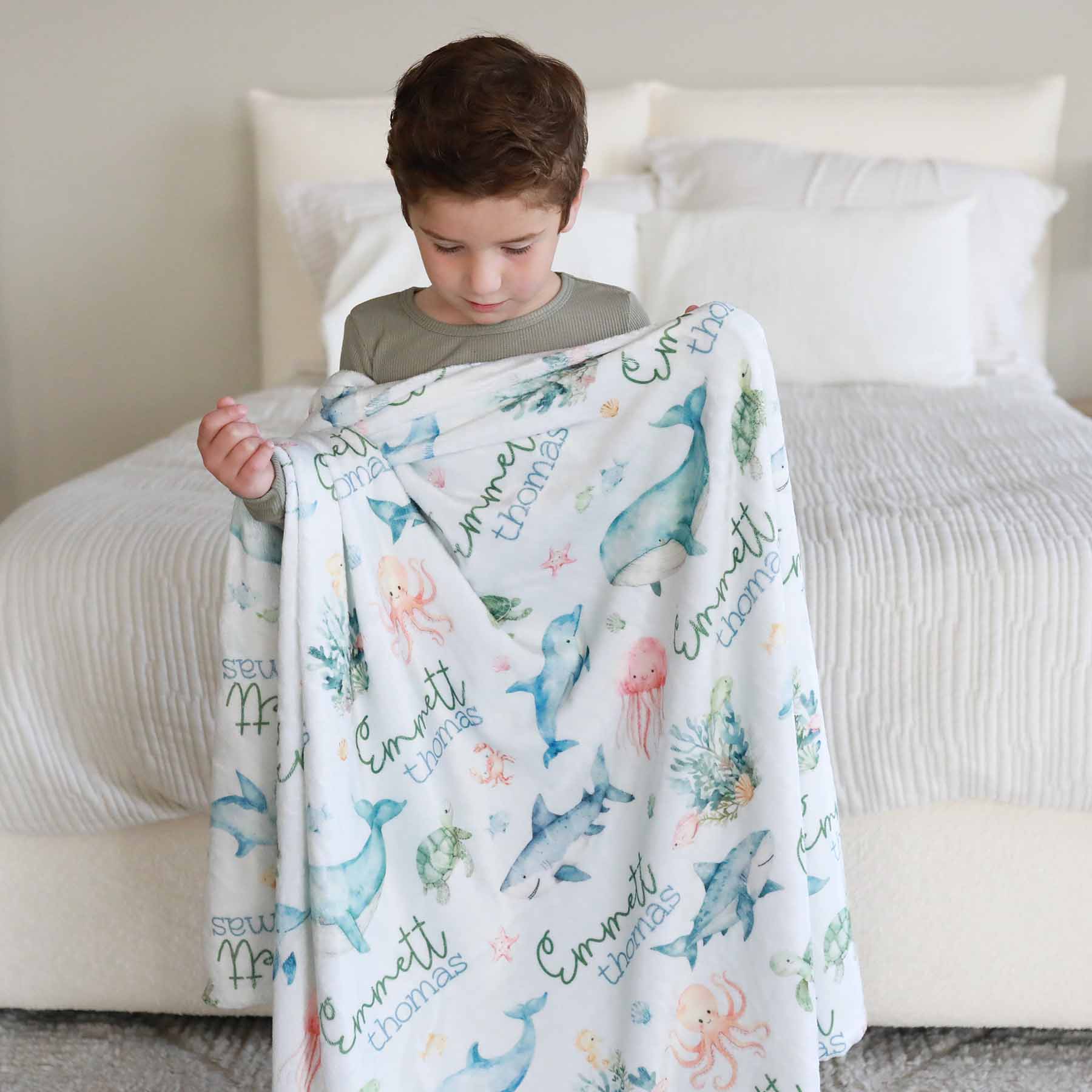 Sea Cuties Personalized Kids Blanket - Image 3