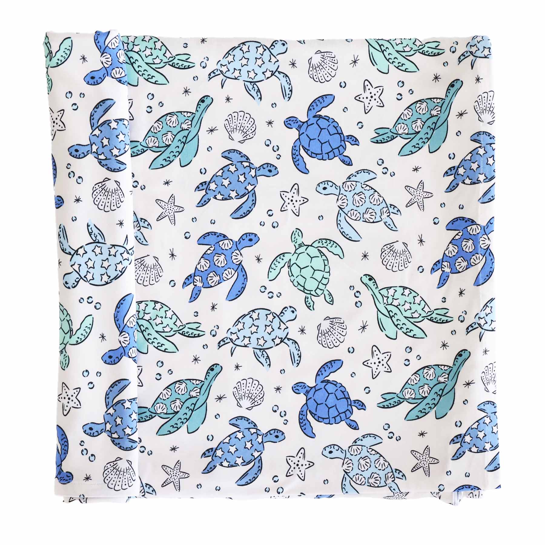 Sea Turtle Splash Oversized Swaddle Blanket - Image 2