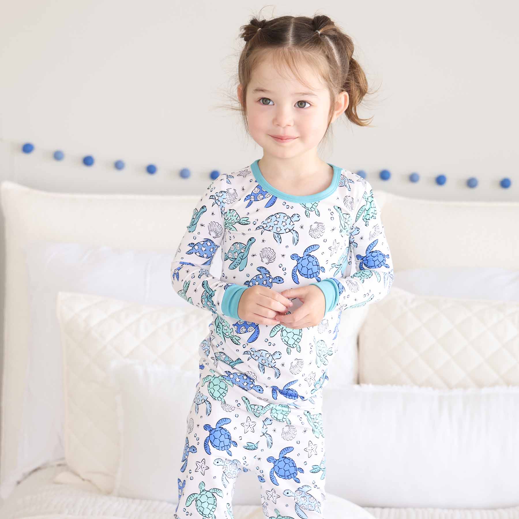 Sea Turtle Splash Two Piece Pajama Set - Image 4