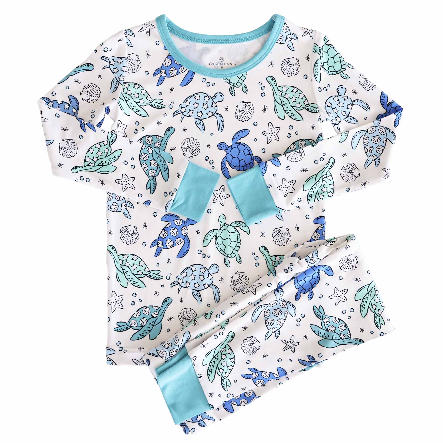 Sea Turtle Splash Two Piece Pajama Set - Image 9
