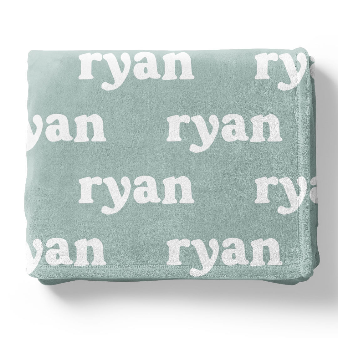 Seafoam Personalized Color Blanket - Image 11