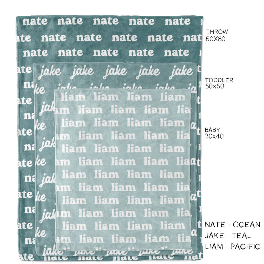 Seafoam Personalized Color Blanket - Image 4