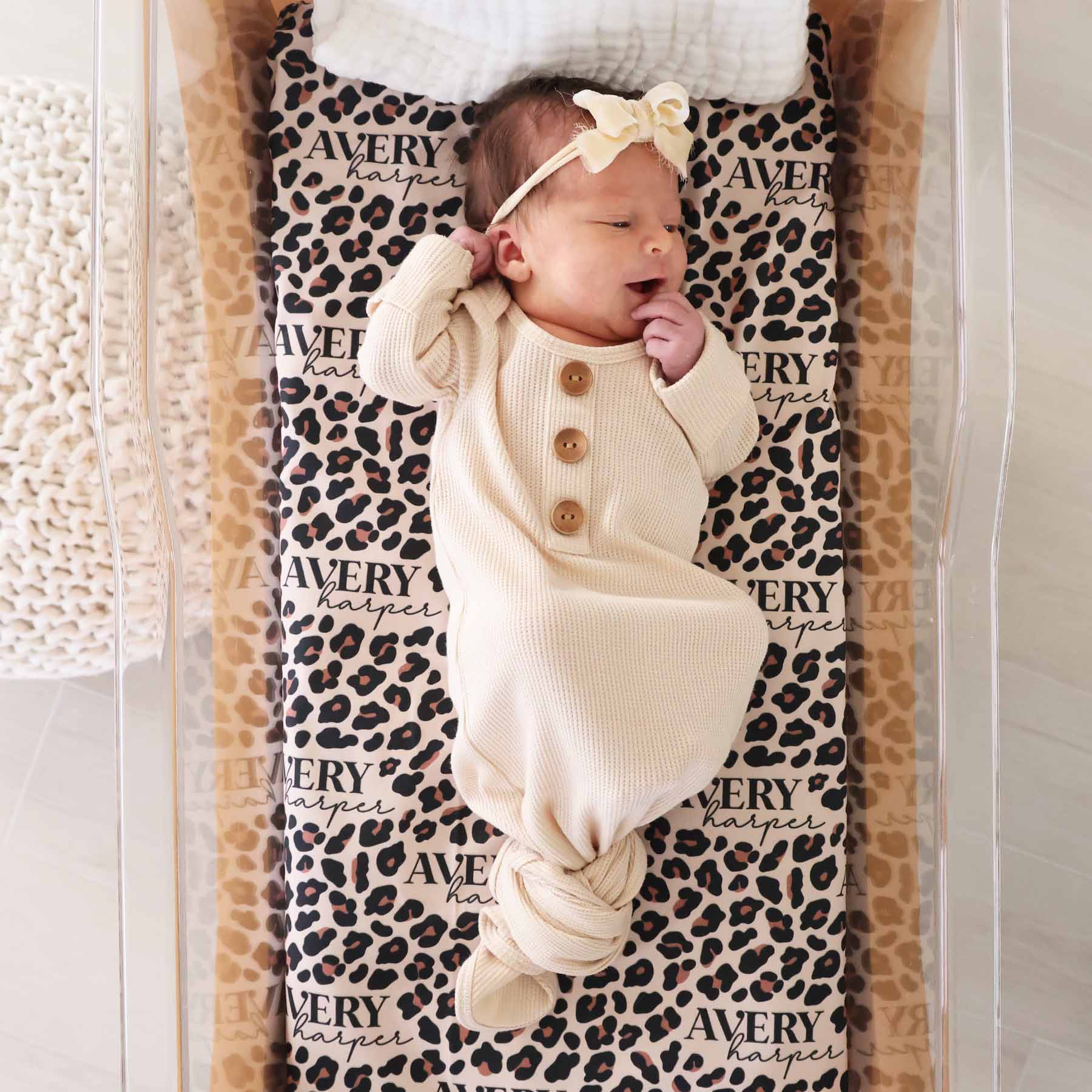 Seeing Spots Leopard Personalized Swaddle Blanket - Image 4